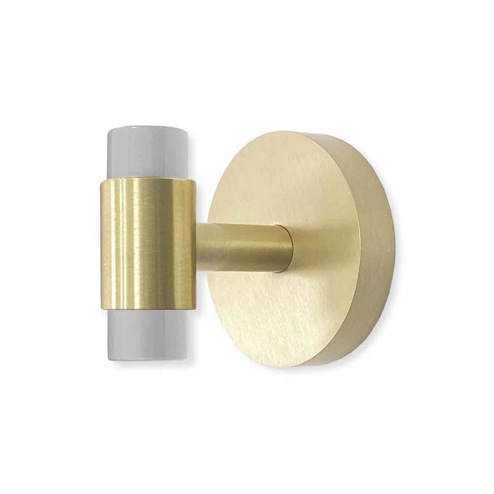 brass and chalk color Persona hook Dutton Brown hardware