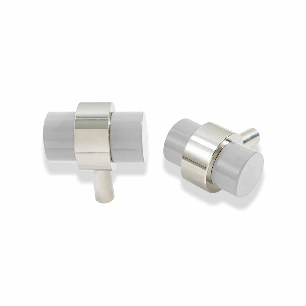 nickel and chalk persona knob dutton brown hardware