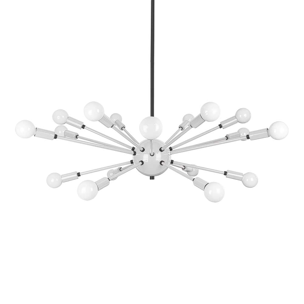 Black and Chalk color Elliptical Sputnik chandelier 32" Dutton Brown lighting