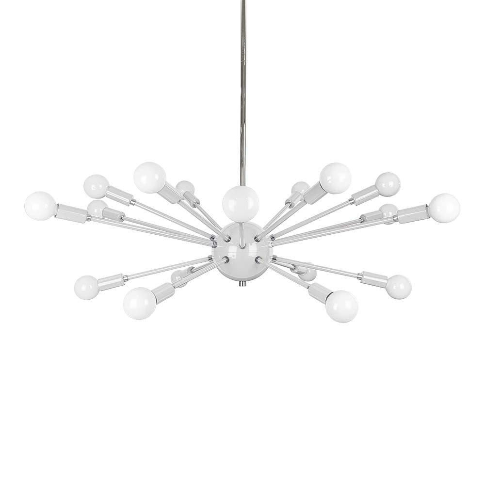 Nickel and Chalk color Elliptical Sputnik chandelier 32" Dutton Brown lighting