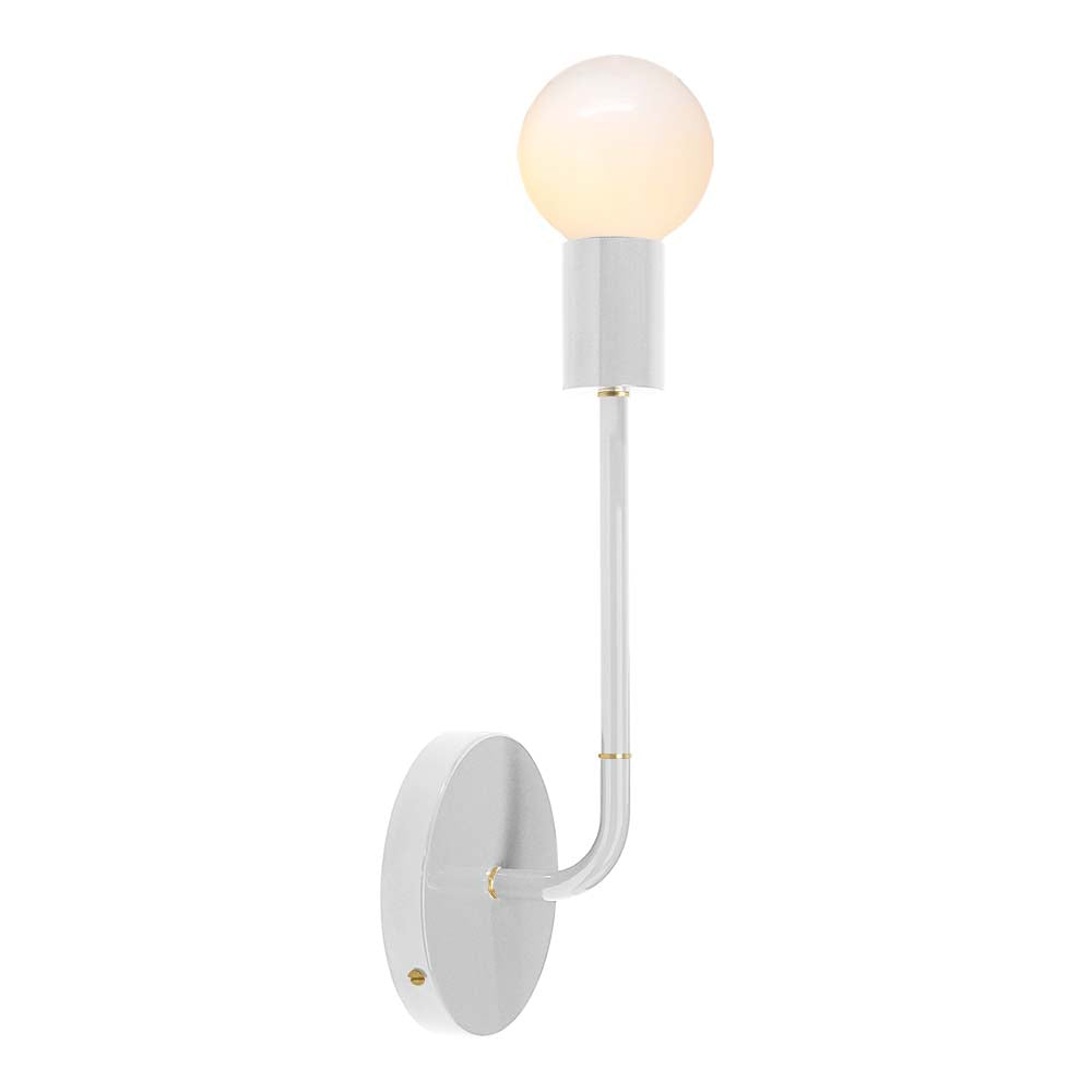 Brass and CHALK color Tall Snug sconce Dutton Brown lighting