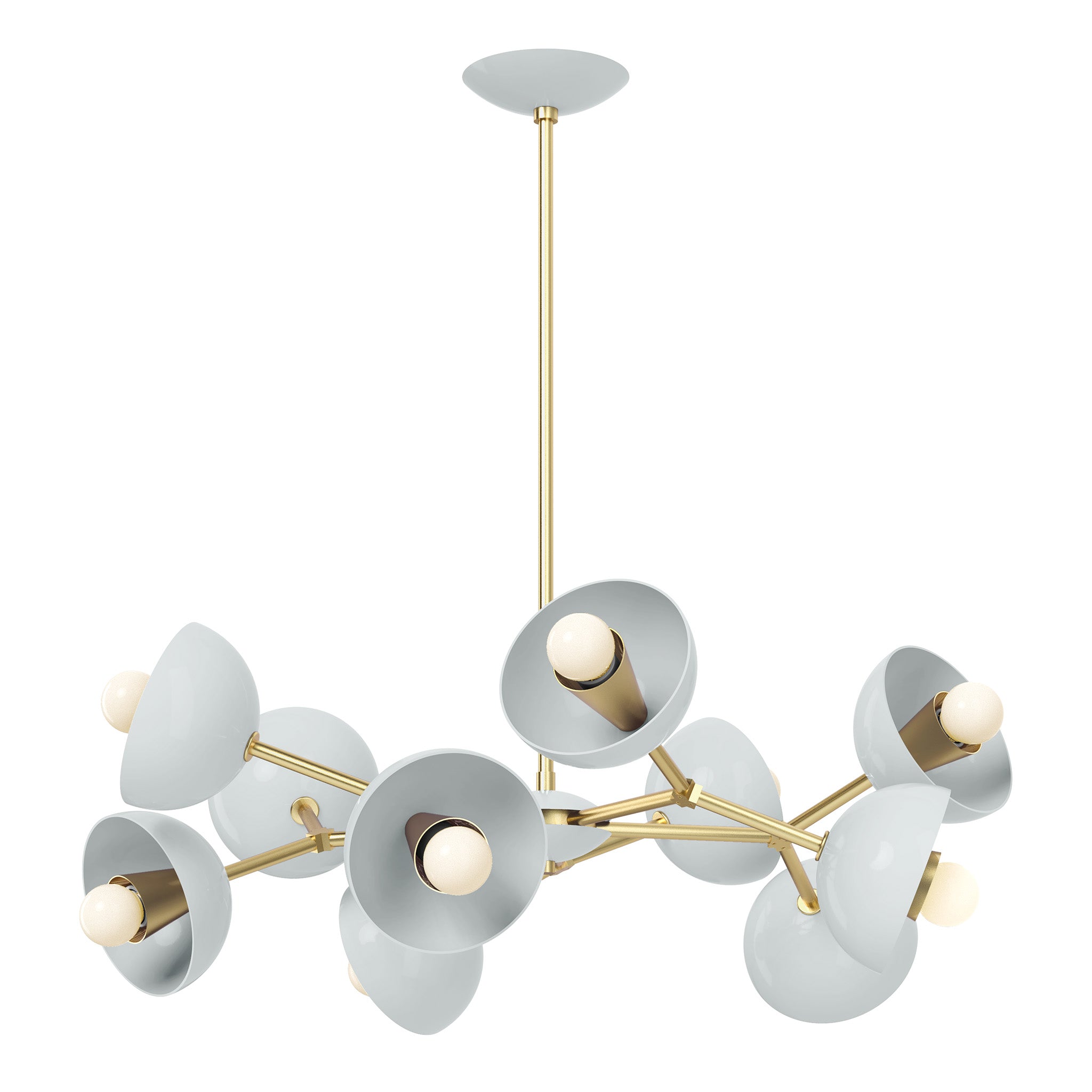 brass chalk color alegria chandelier 30" dutton brown lighting