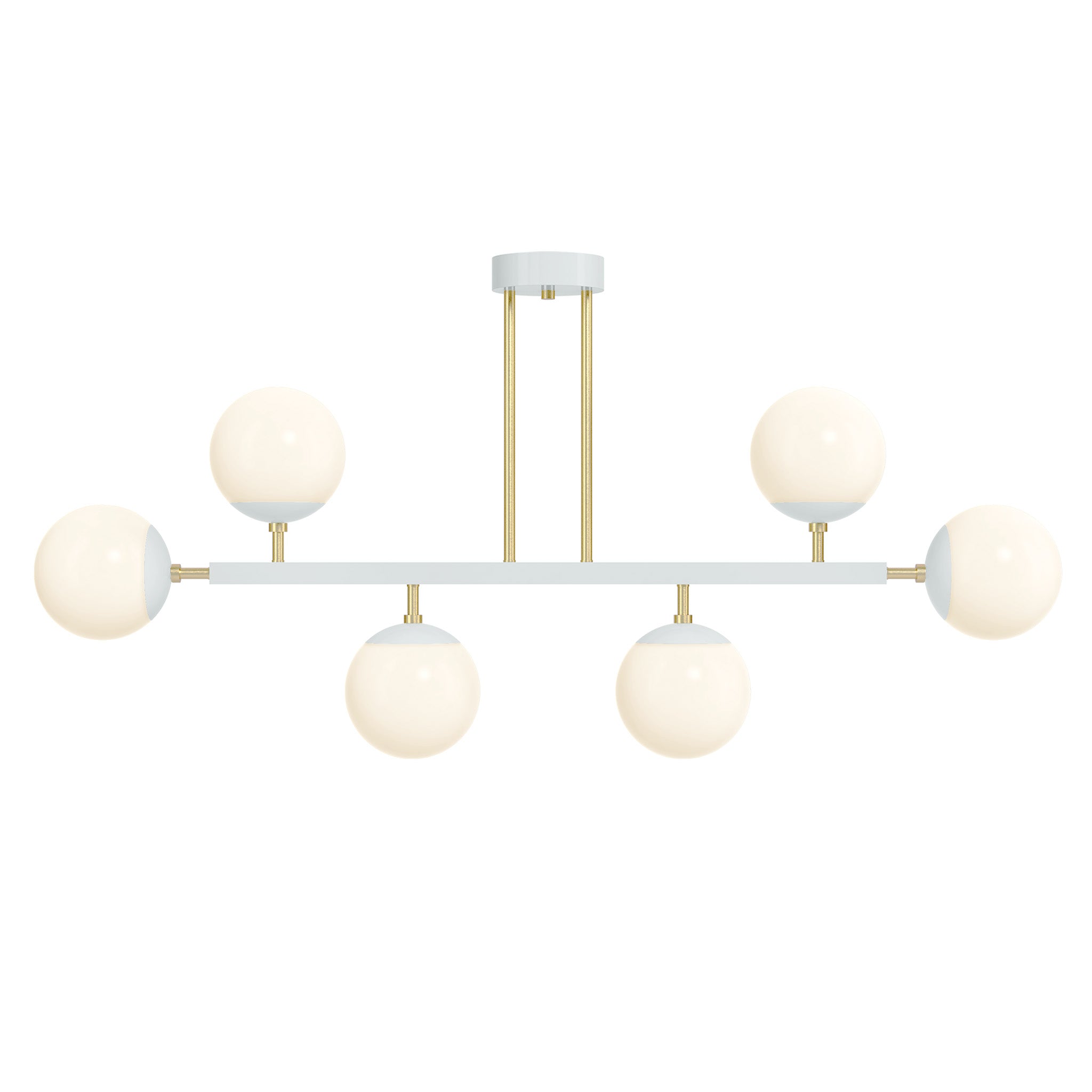 brass and chalk Color Axia Globe Chandelier 46" Dutton Brown lighting