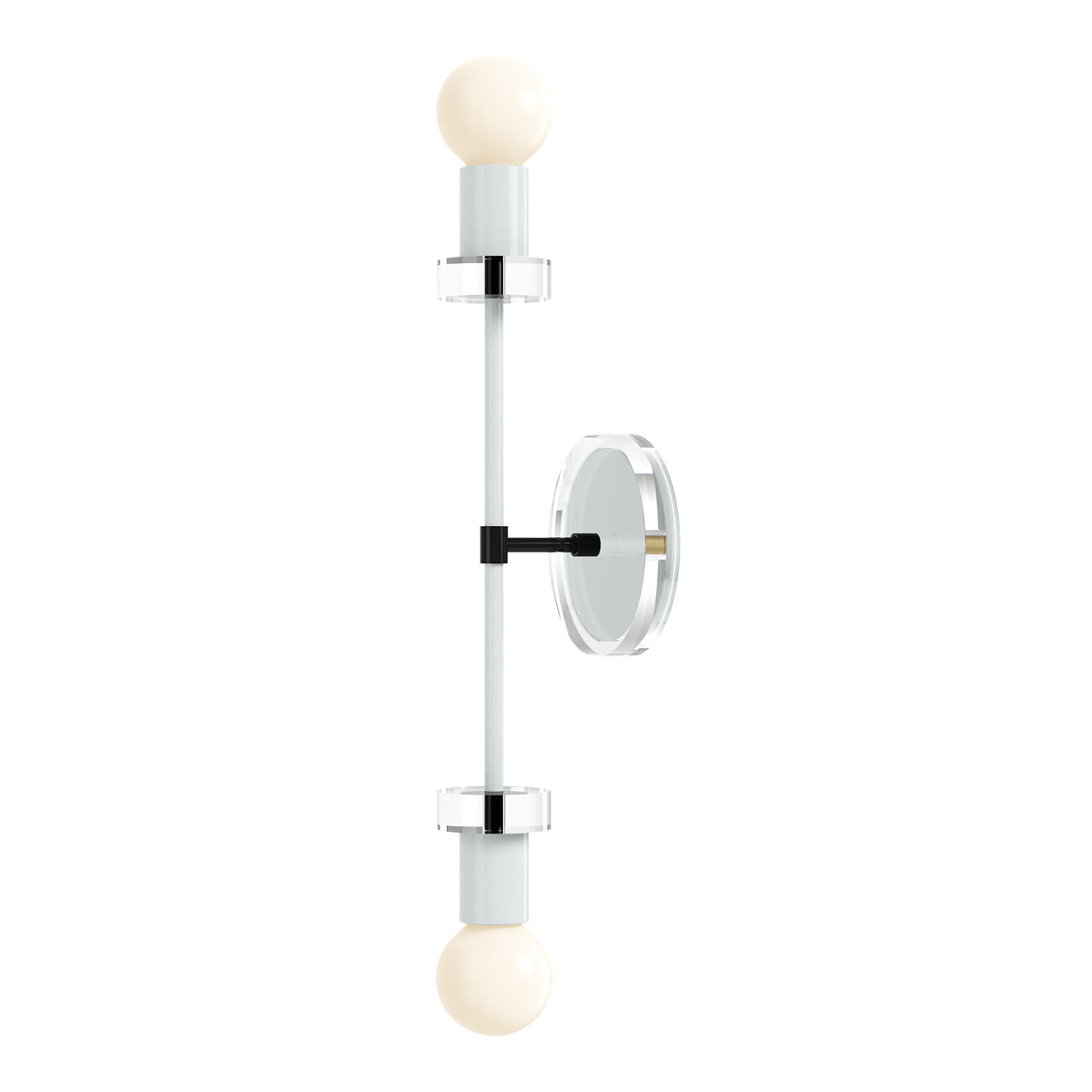 Black and Chalk Bianca Acrylic Wall Sconce 20" Dutton Brown Lighting