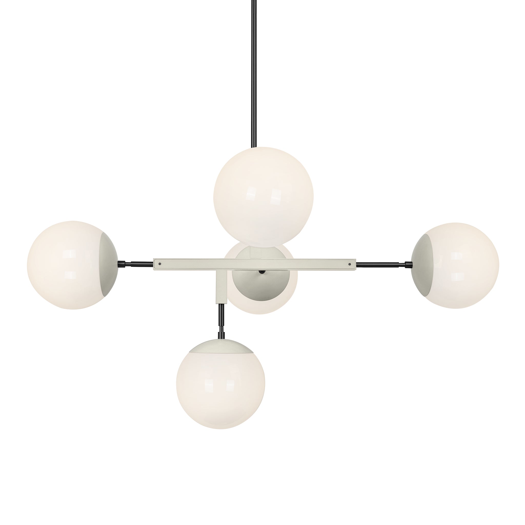 Black and bone color Big Prisma chandelier 42" Dutton Brown lighting