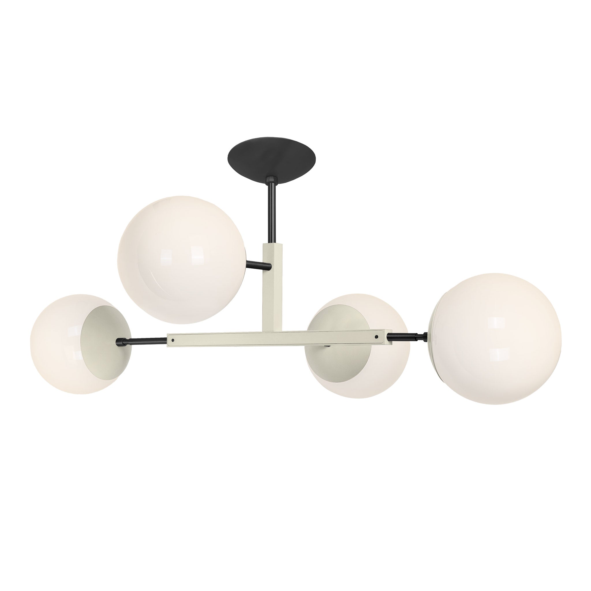 Black and bone color Big Status flush mount Dutton Brown lighting