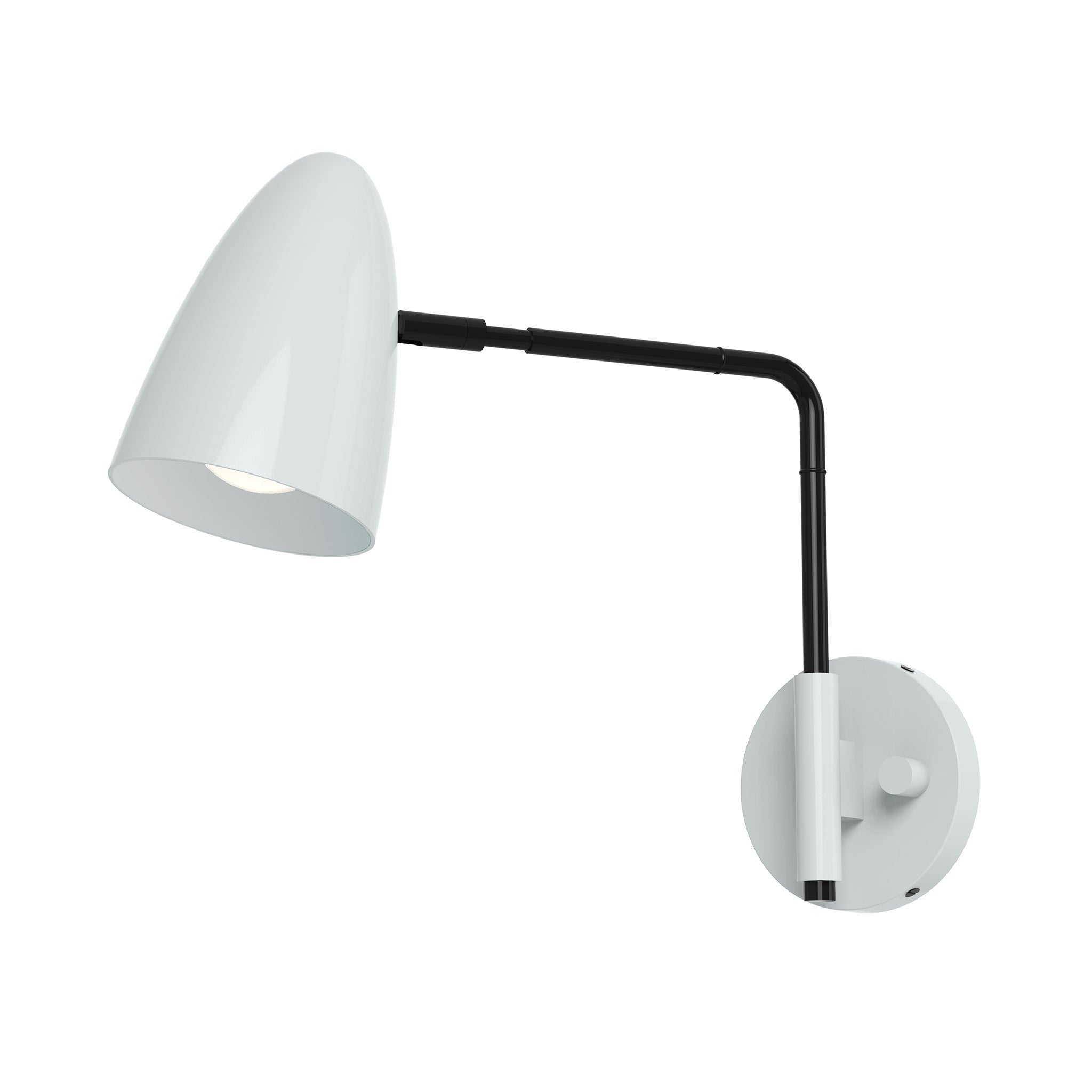 black chalk color boom swing arm sconce - 9" arm dutton brown lighting