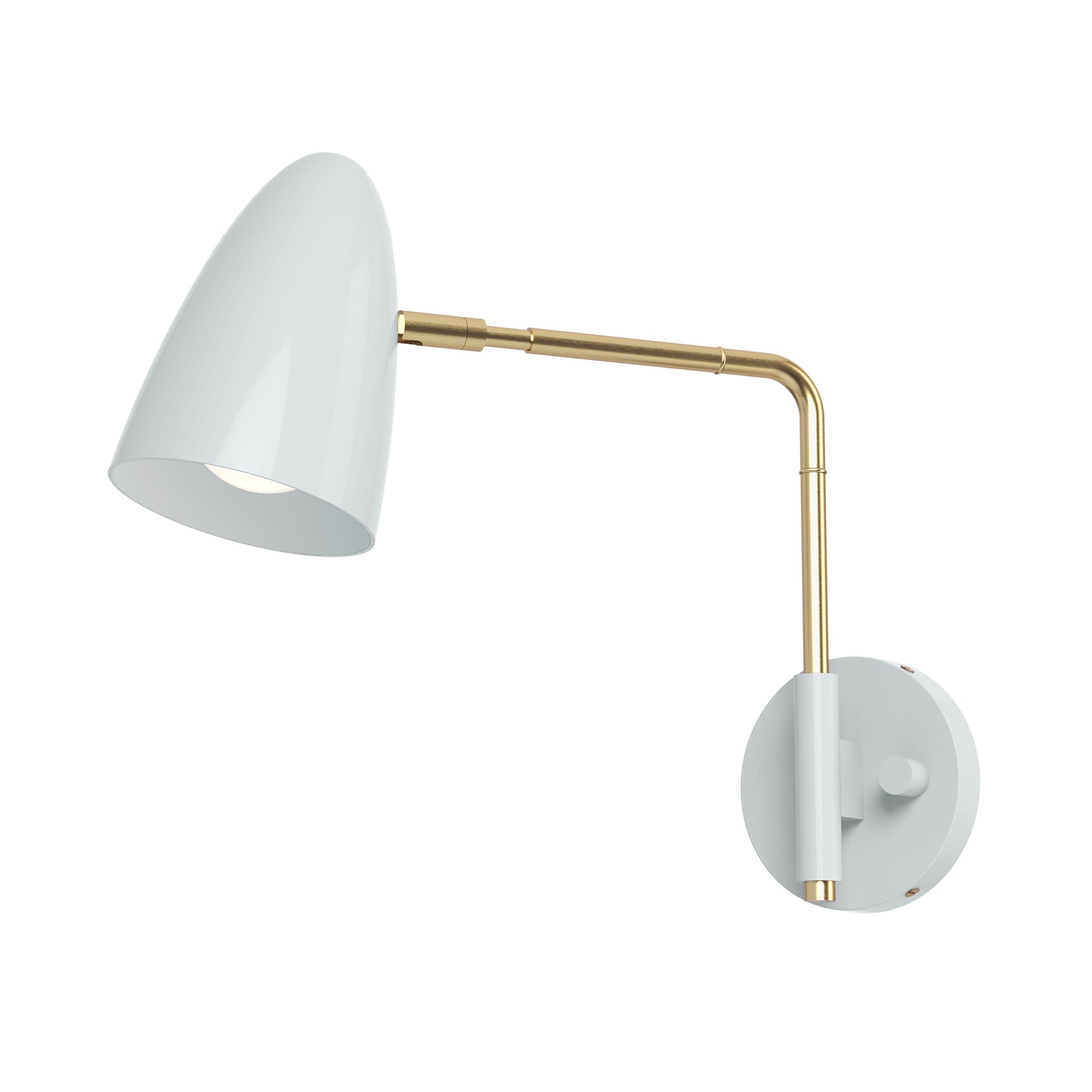 brass chalk color boom swing arm sconce - 9" arm dutton brown lighting