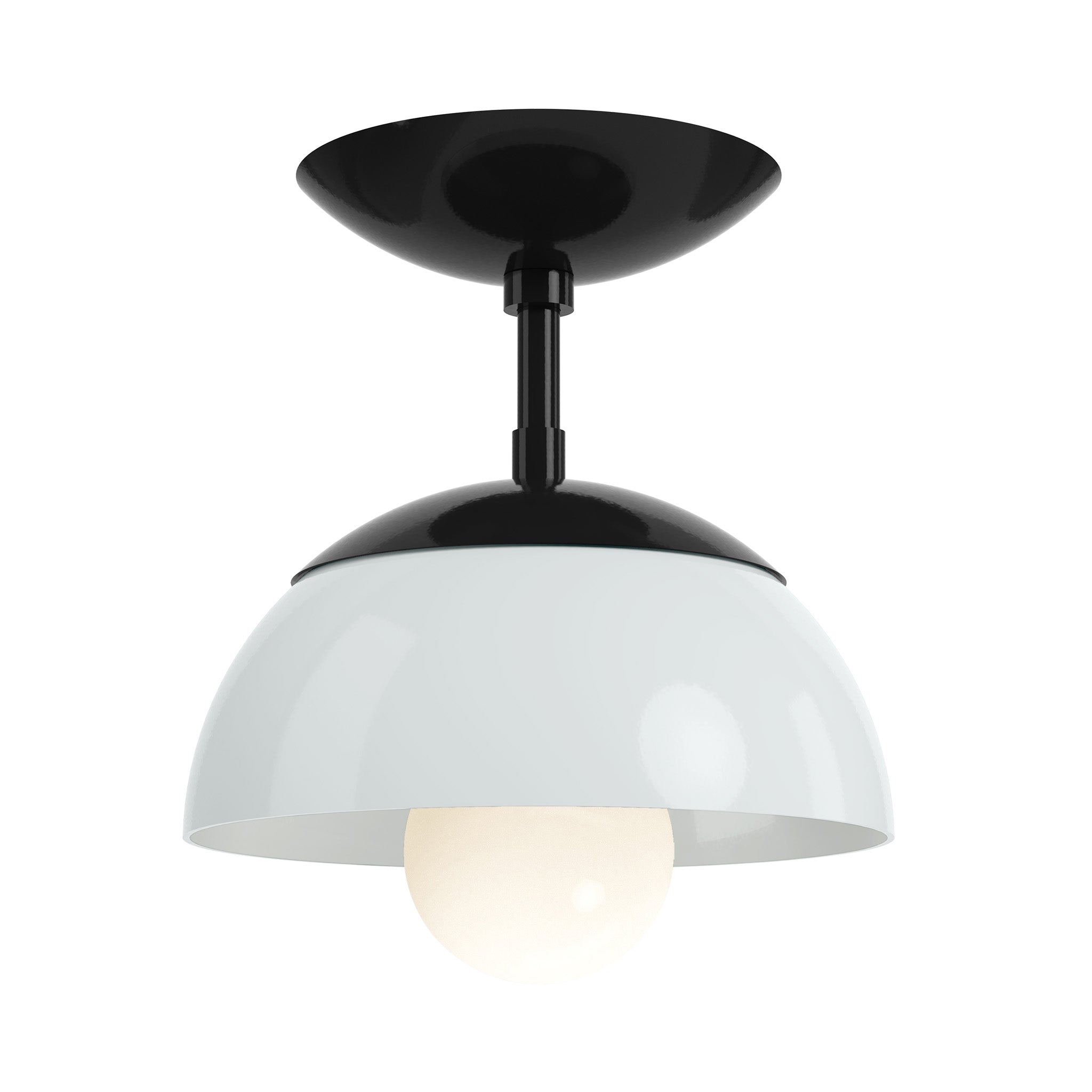 black chalk color cadbury flush mount 8" dutton brown lighting