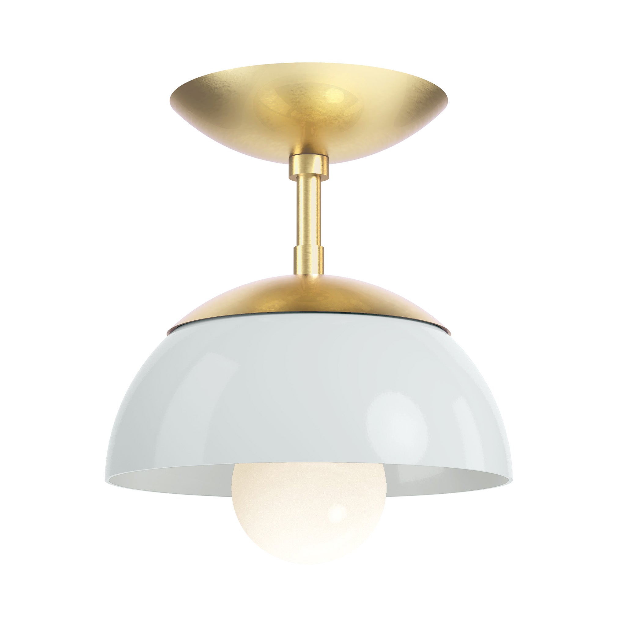 brass chalk color cadbury flush mount 8" dutton brown lighting