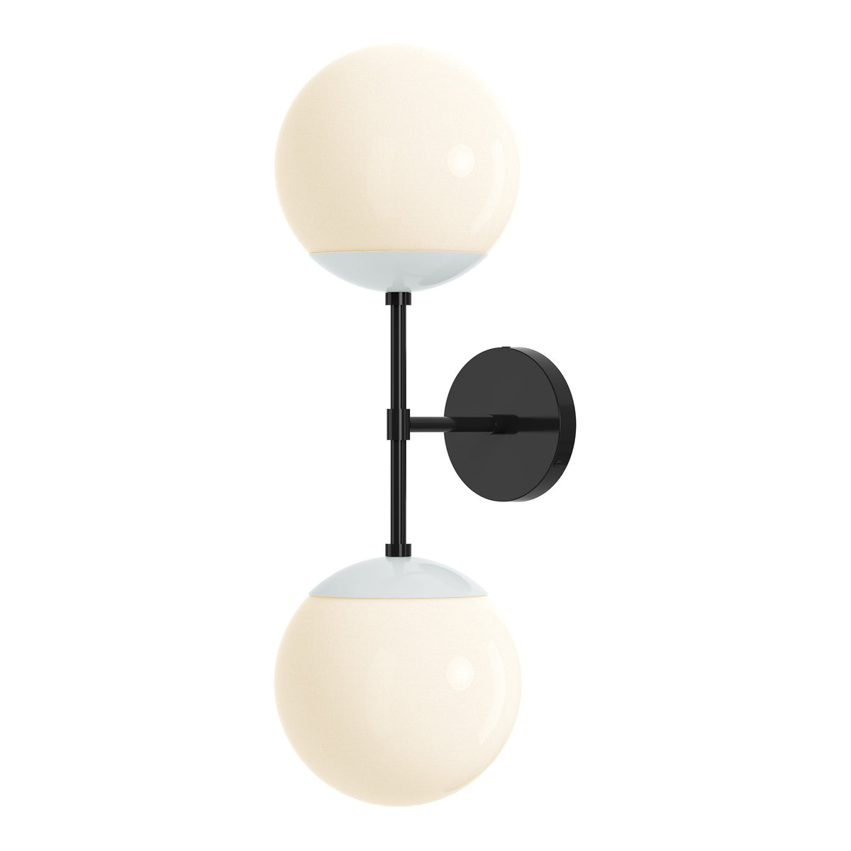 black chalk color cap double sconce 8" dutton brown lighting