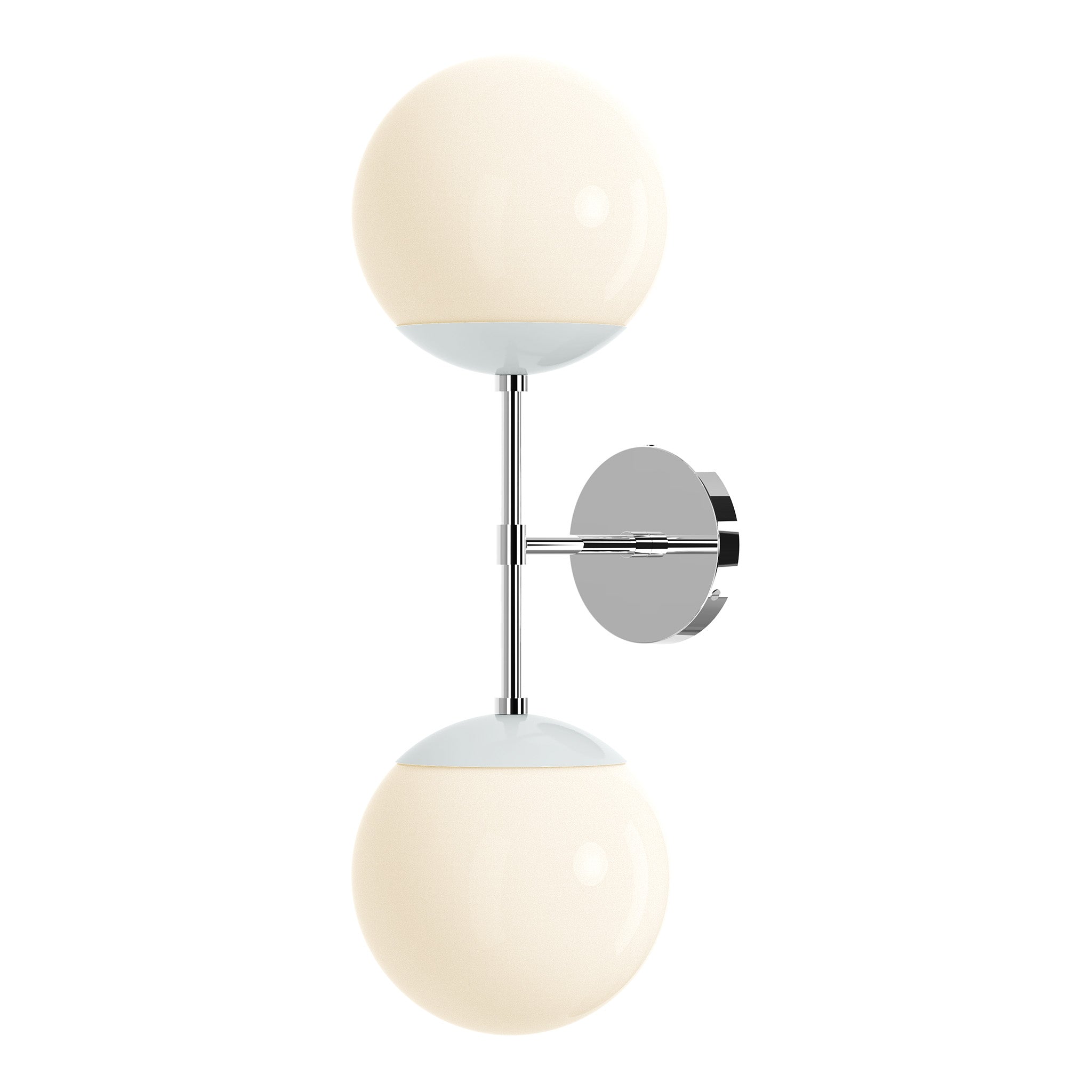 nickel chalk color cap double sconce 8" dutton brown lighting