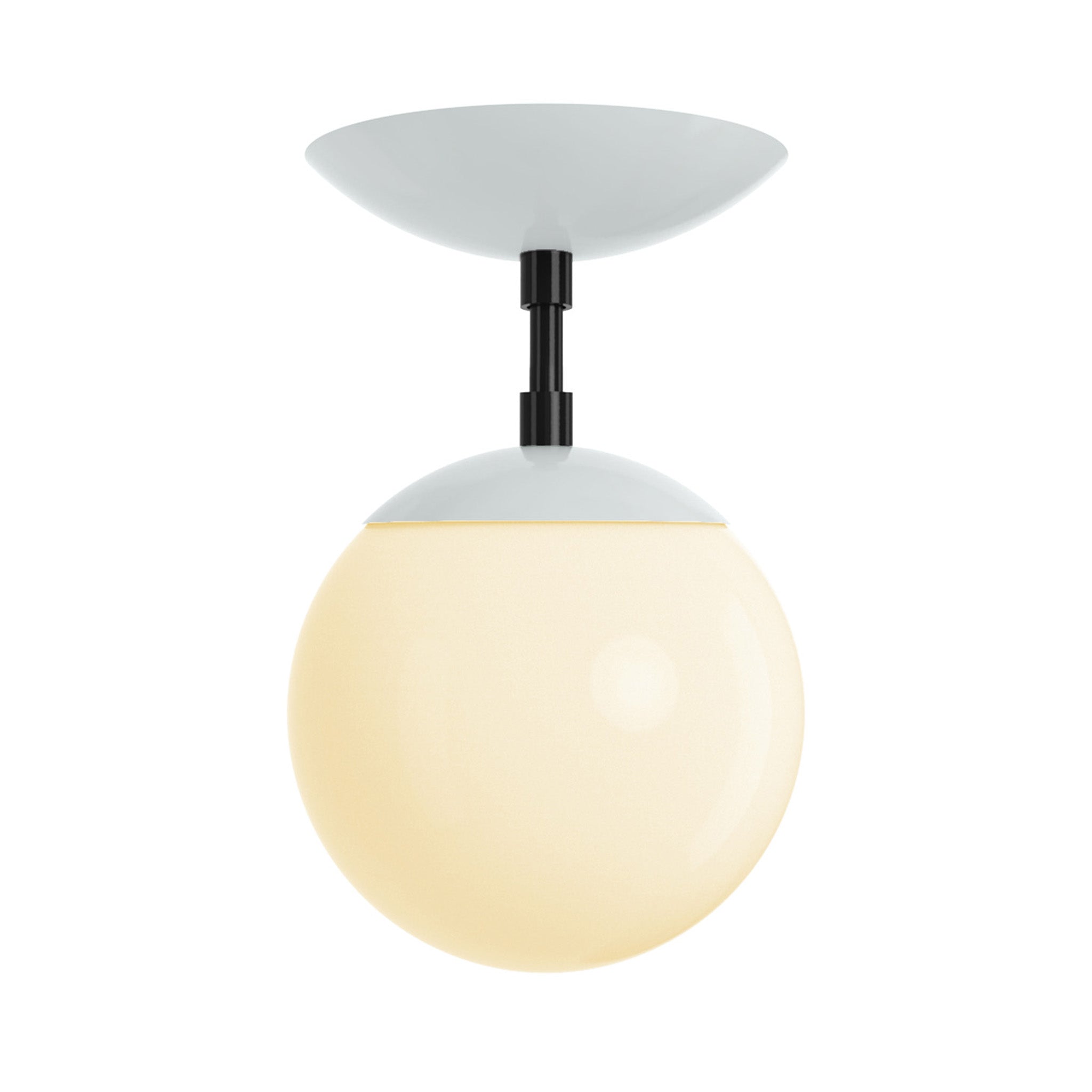 Black and chalk cap globe flush mount 6" dutton brown lighting