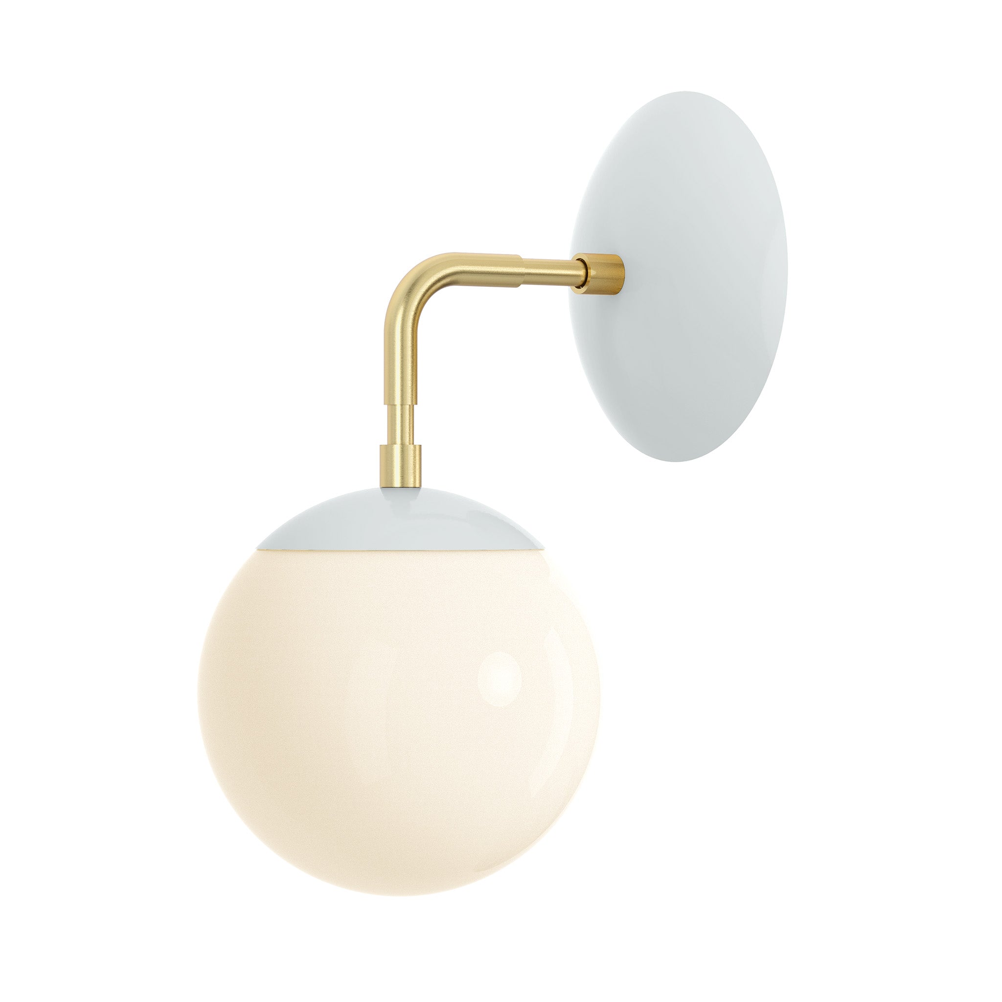 brass chalk color cap sconce 6" dutton brown lighting