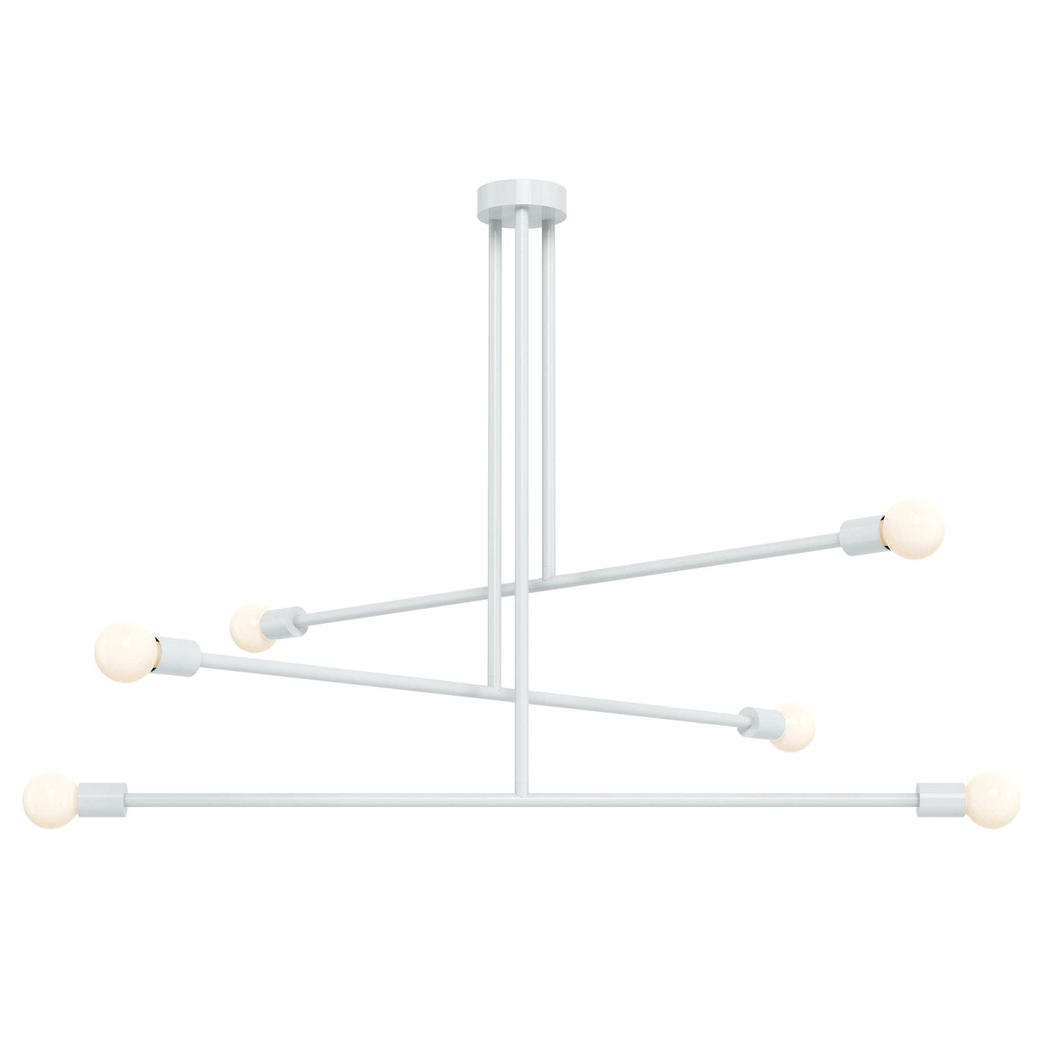 chalk color commander chandelier 47" dutton brown lighting