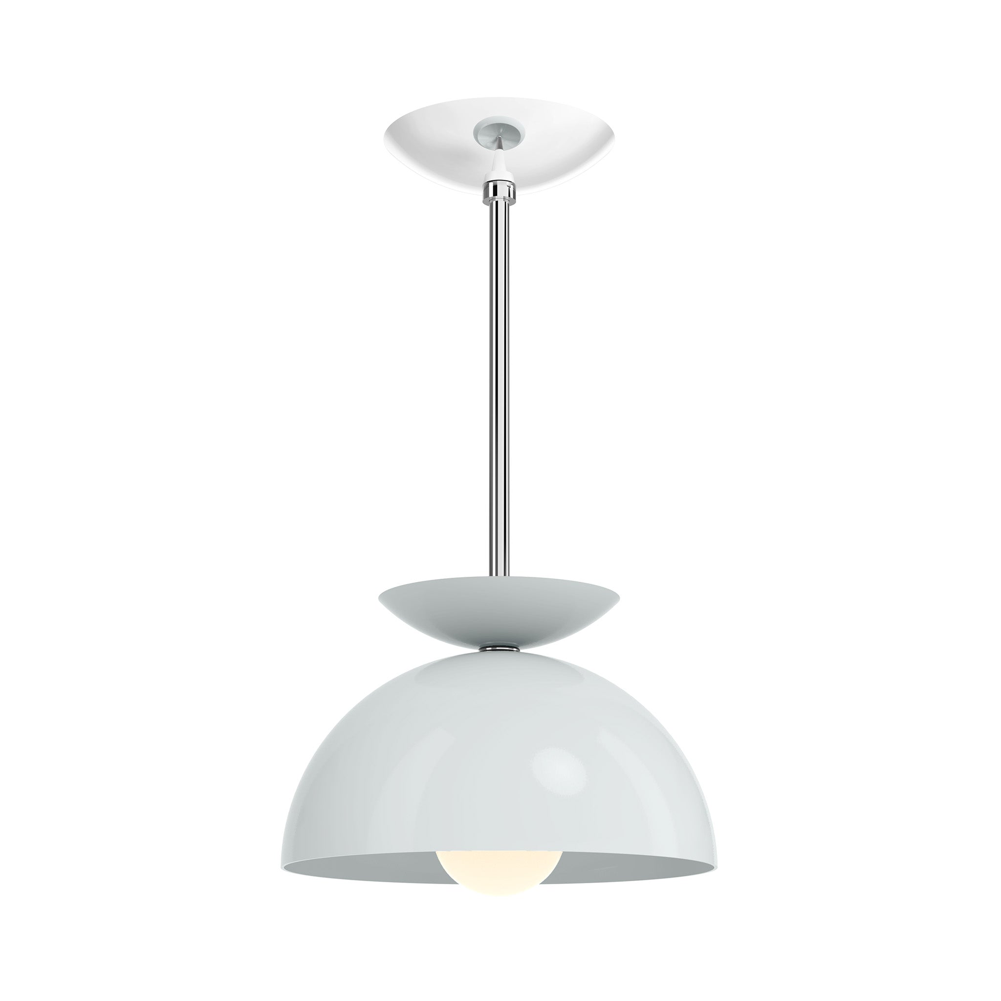 nickel chalk color echo pendant 10" dutton brown lighting