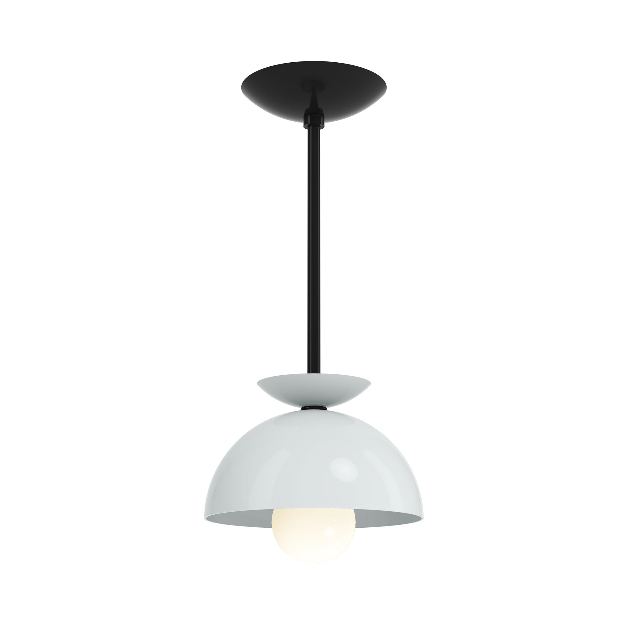 black chalk color echo pendant 8" dutton brown lighting