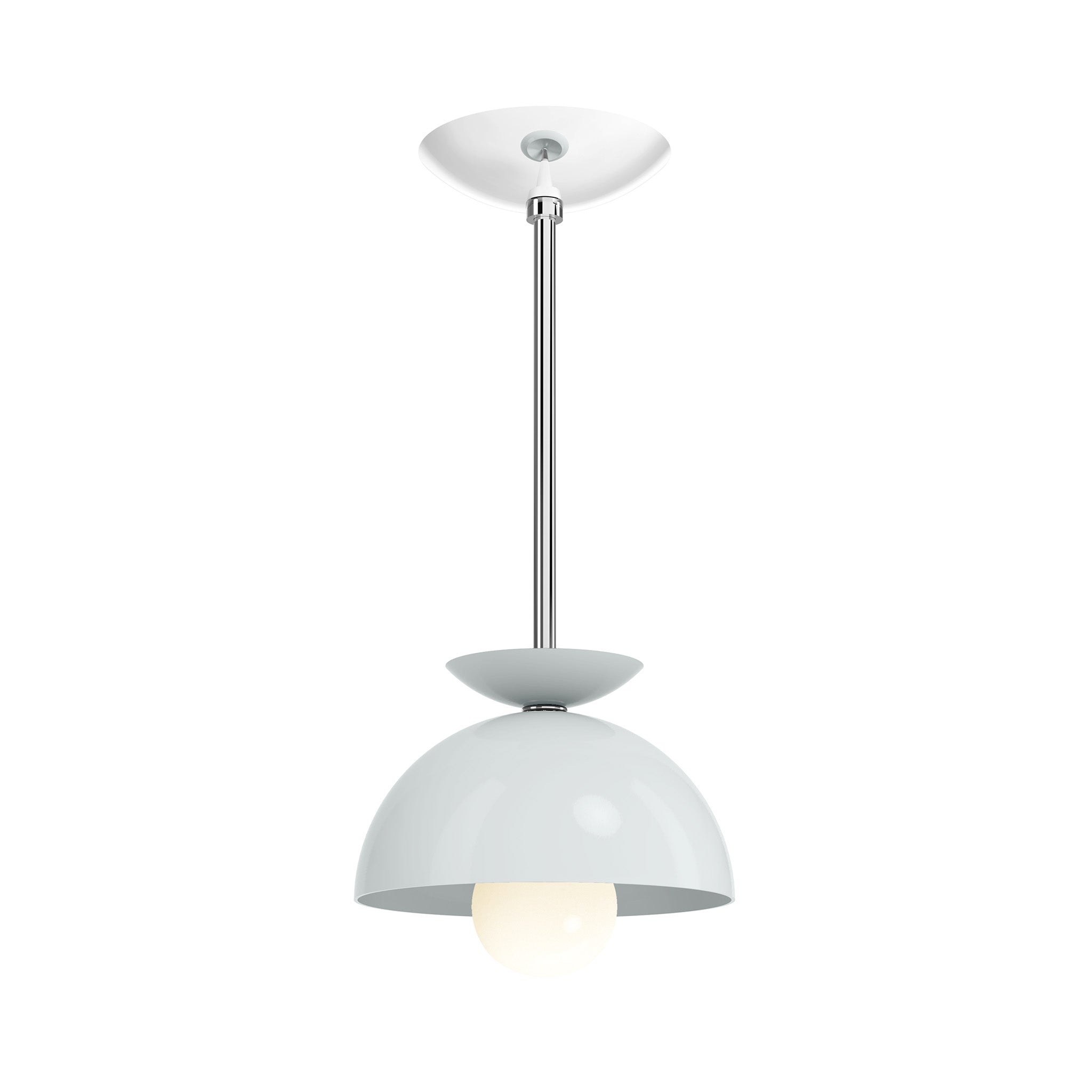 nickel chalk color echo pendant 8" dutton brown lighting