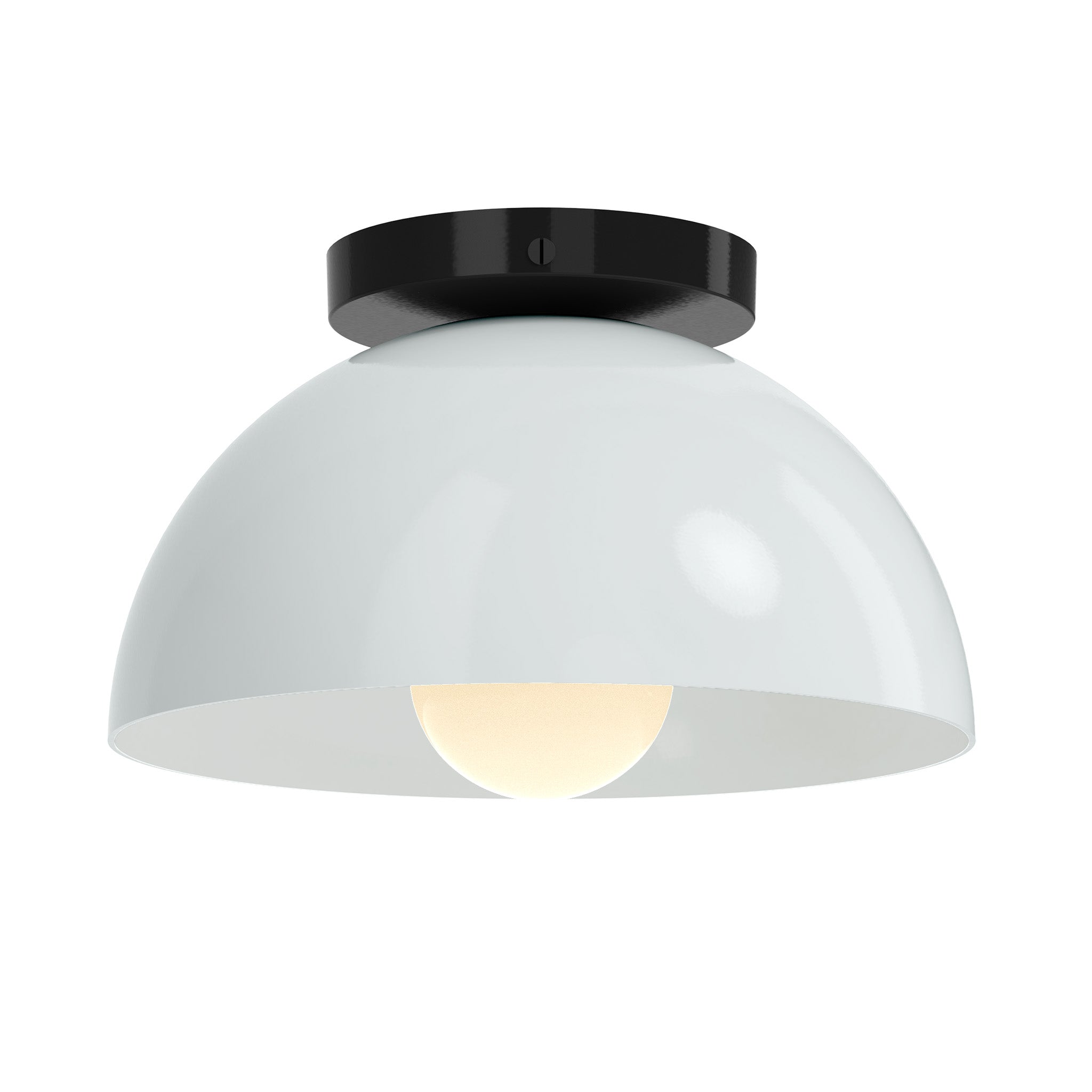 Black and CHALK color Hemi flush mount 10" Dutton Brown lighting