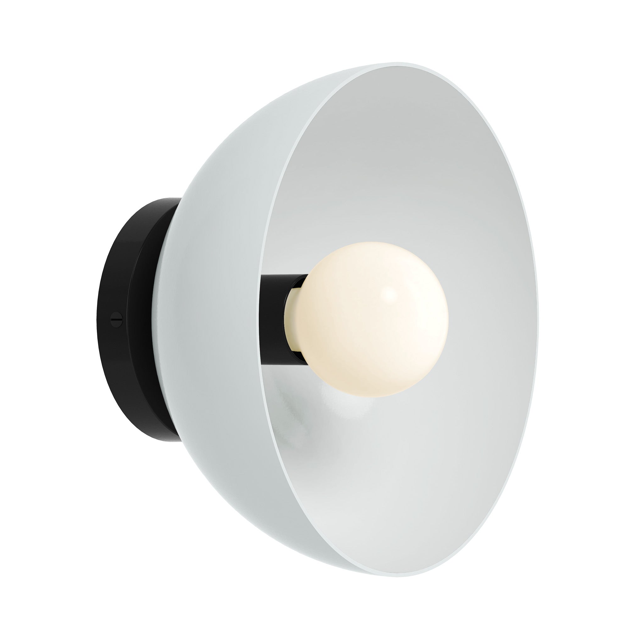 Black and chalk color hemi dome sconce 10" Dutton Brown lighting