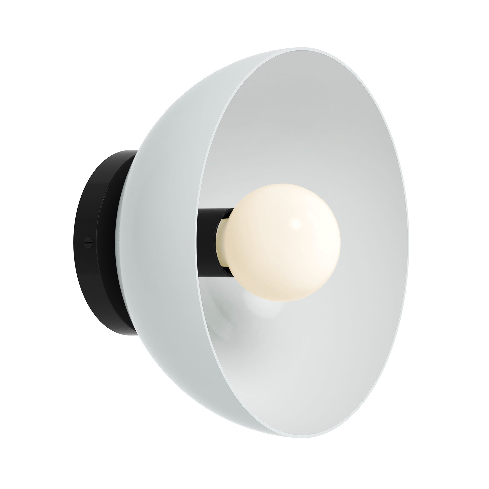 Black and chalk color hemi dome sconce 10" Dutton Brown lighting