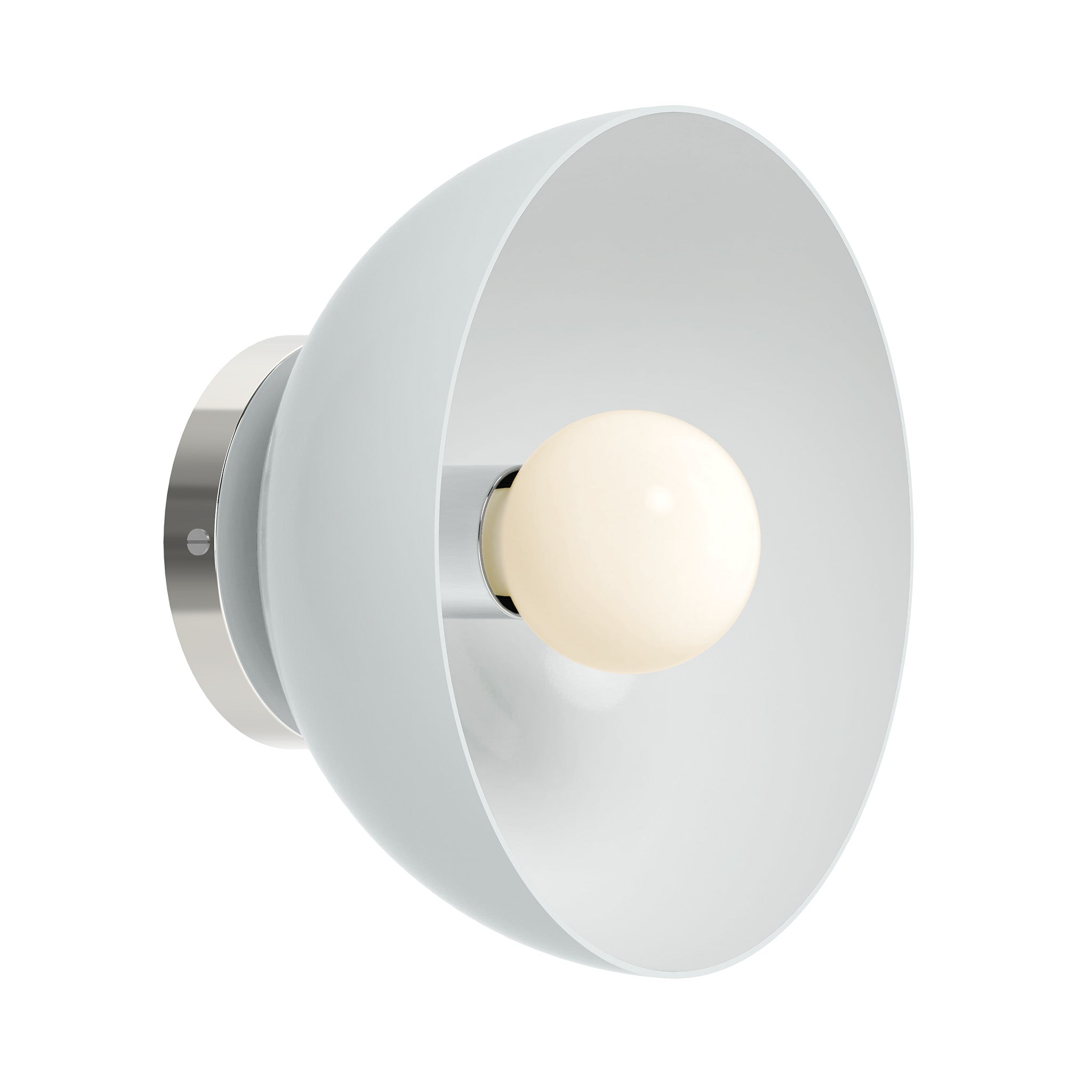 Nickel and spa color hemi dome sconce 10" Dutton Brown lighting