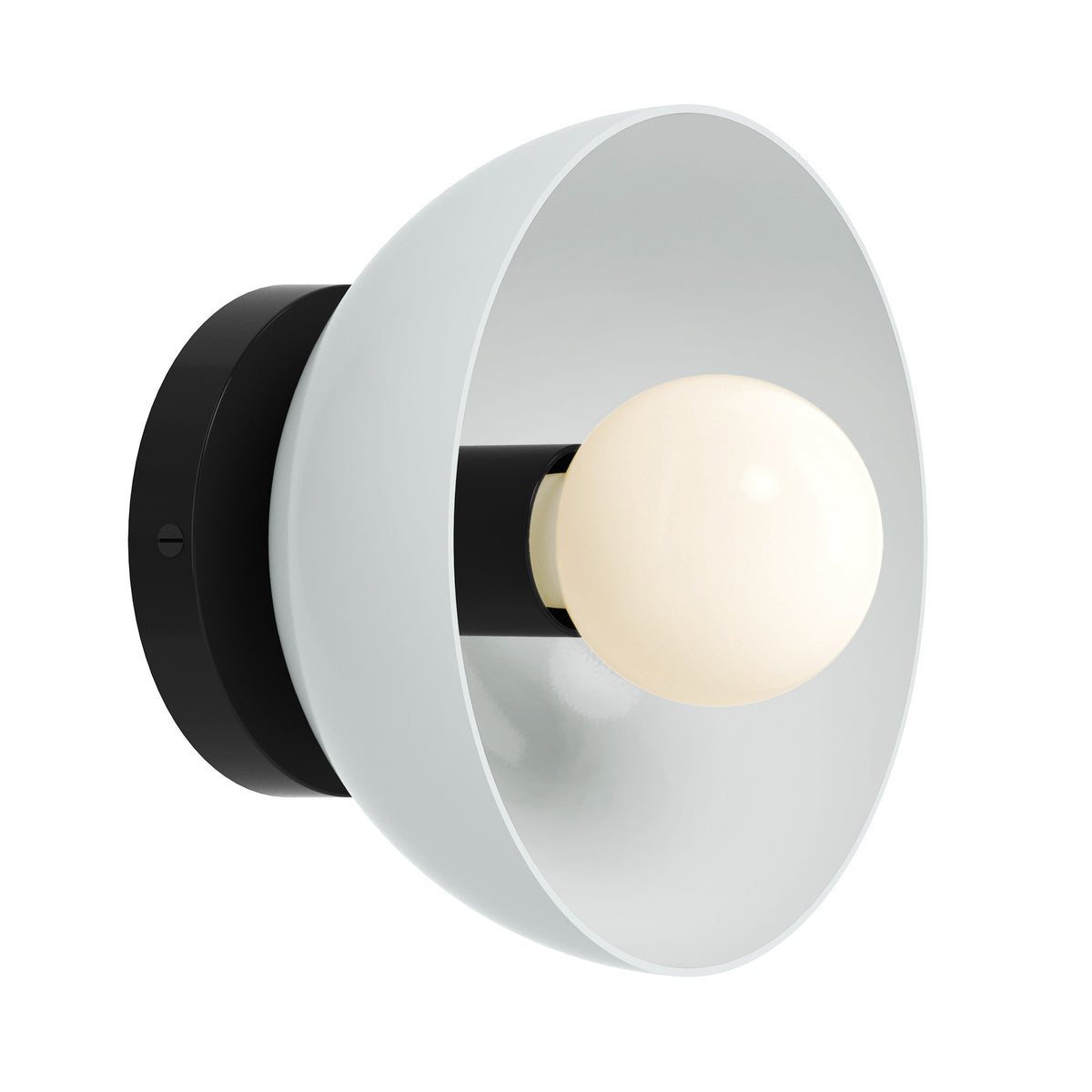 Black and chalk color Hemi sconce 8" Dutton Brown lighting