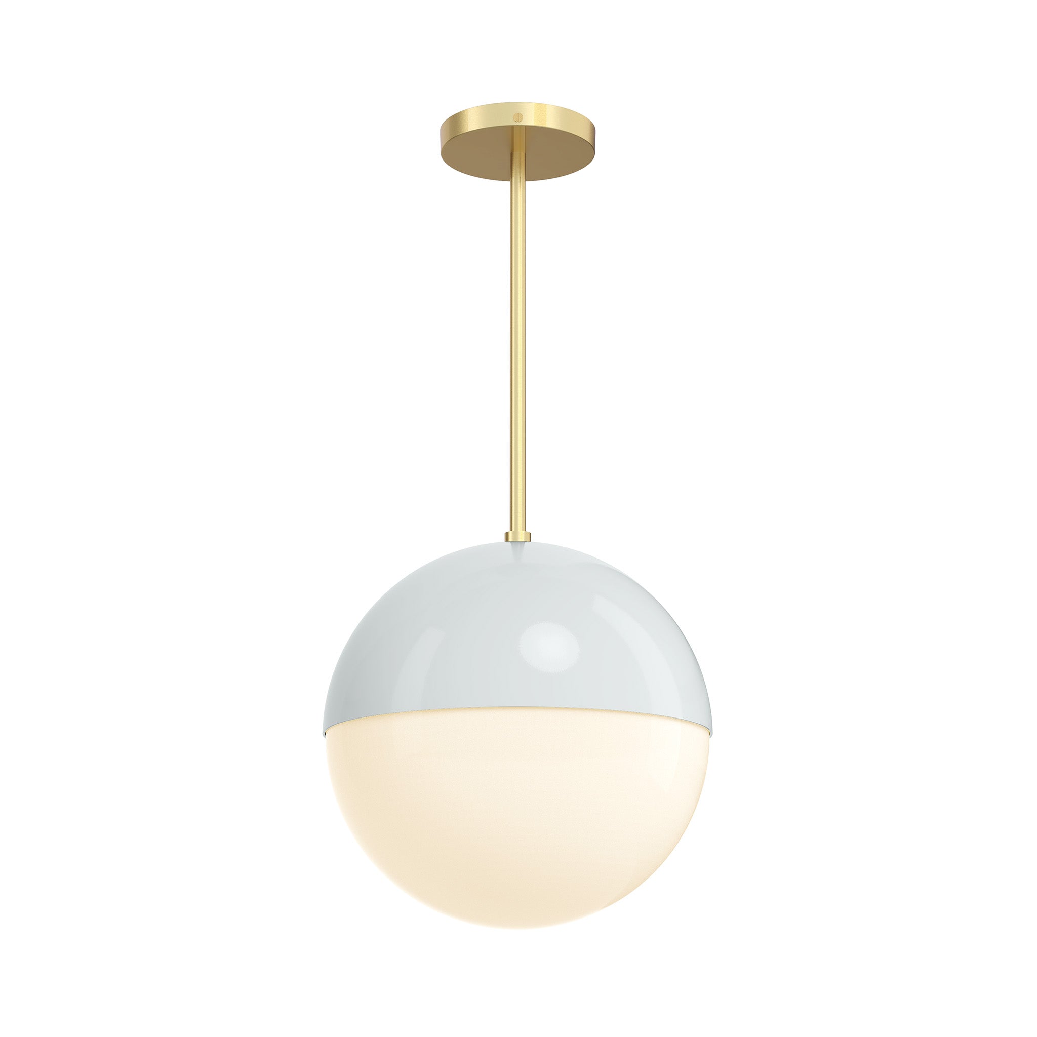 brass chalk color lure pendant 12" dutton brown lighting
