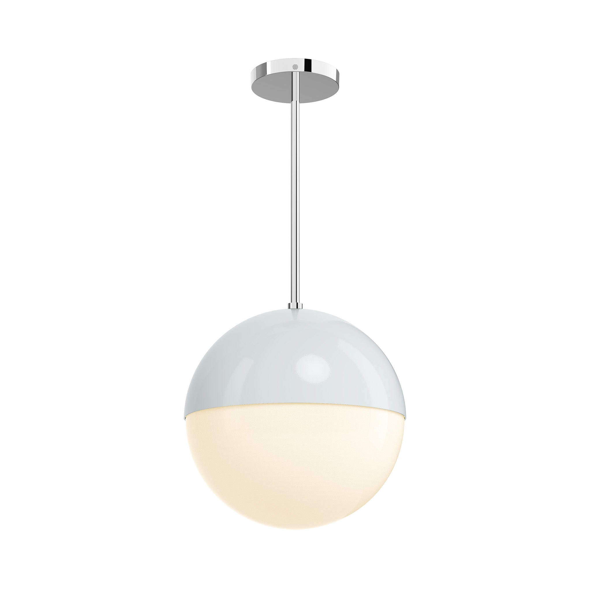 Nickel and chalk color Lure pendant 12" Dutton Brown lighting