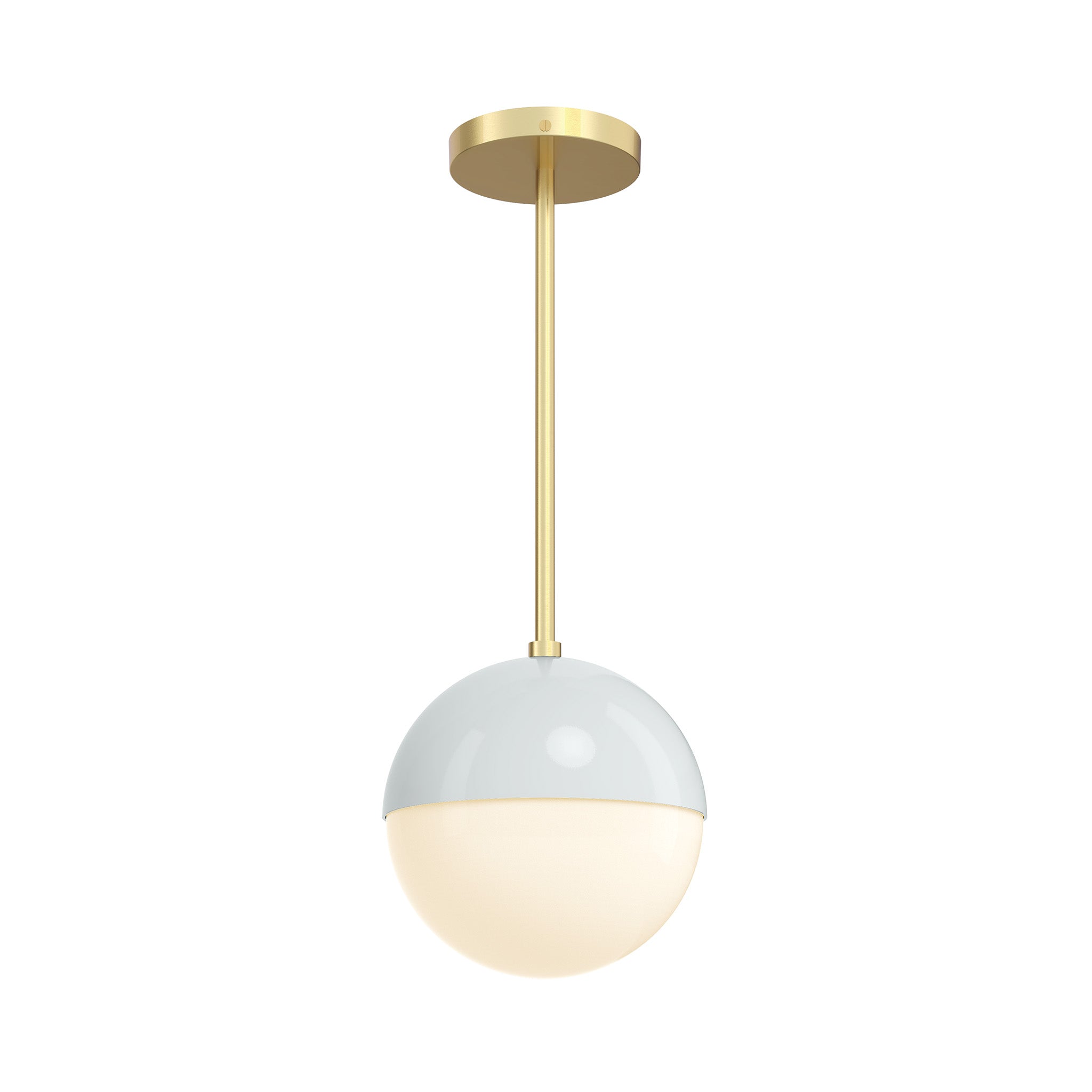 brass chalk color lure pendant 8" dutton brown lighting