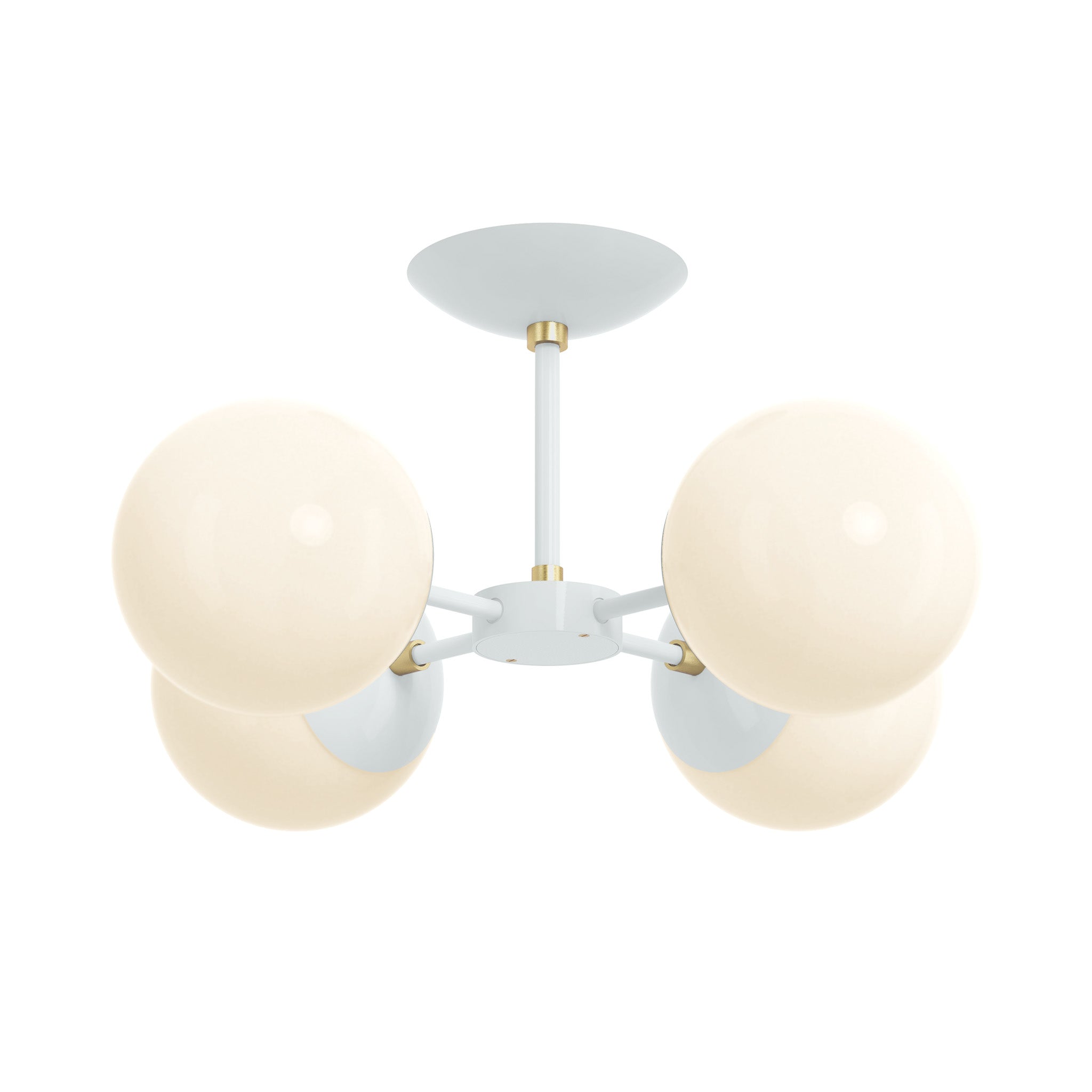 brass chalk color orbi flush mount dutton brown lighting