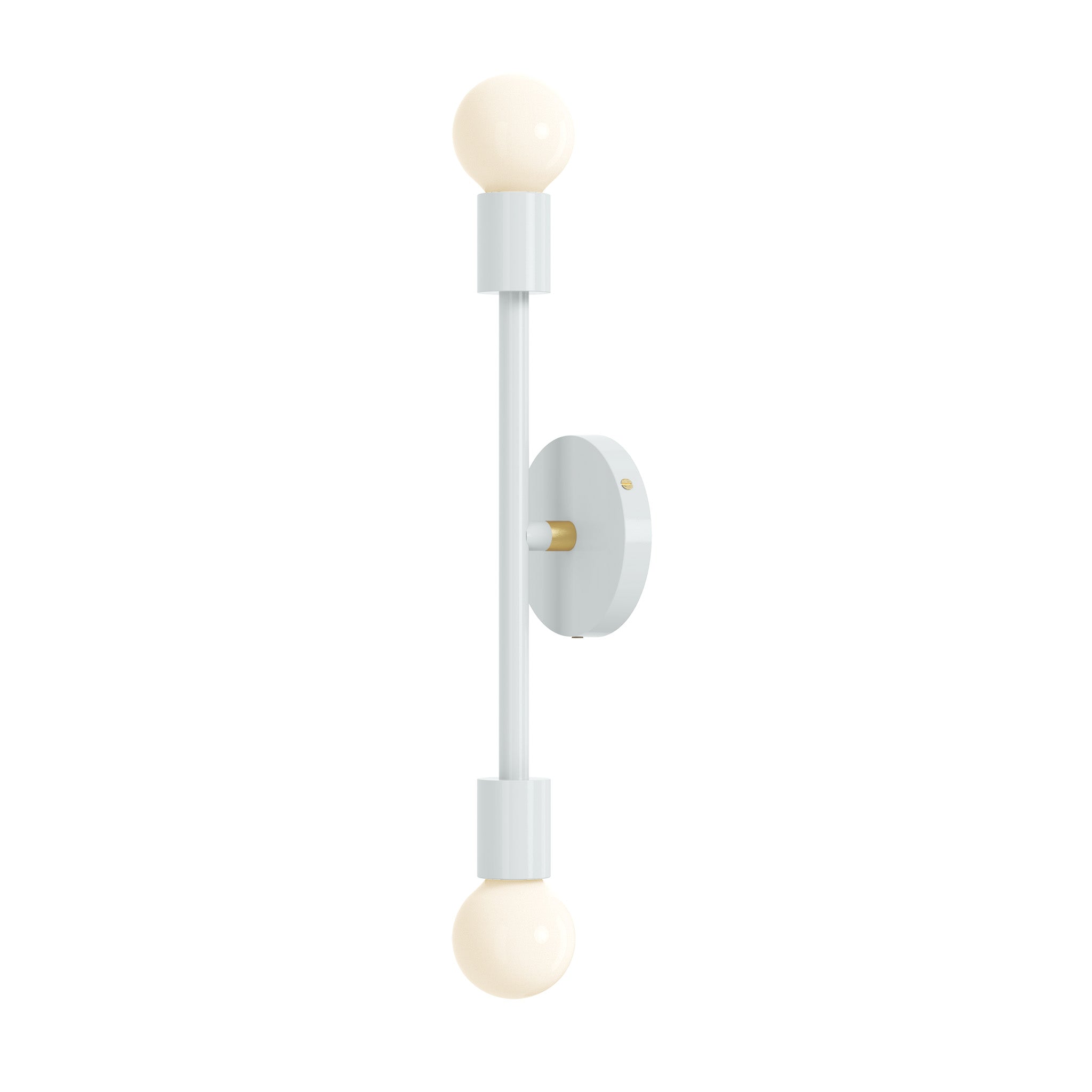 Brass and chalk pilot wall sconce 17" dutton brown lighting