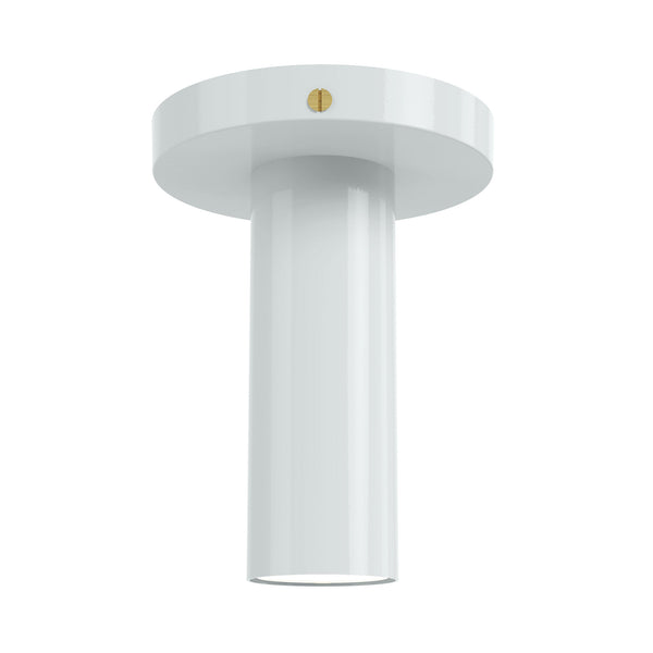 brass chalk color reader flush mount lighting dutton brown
