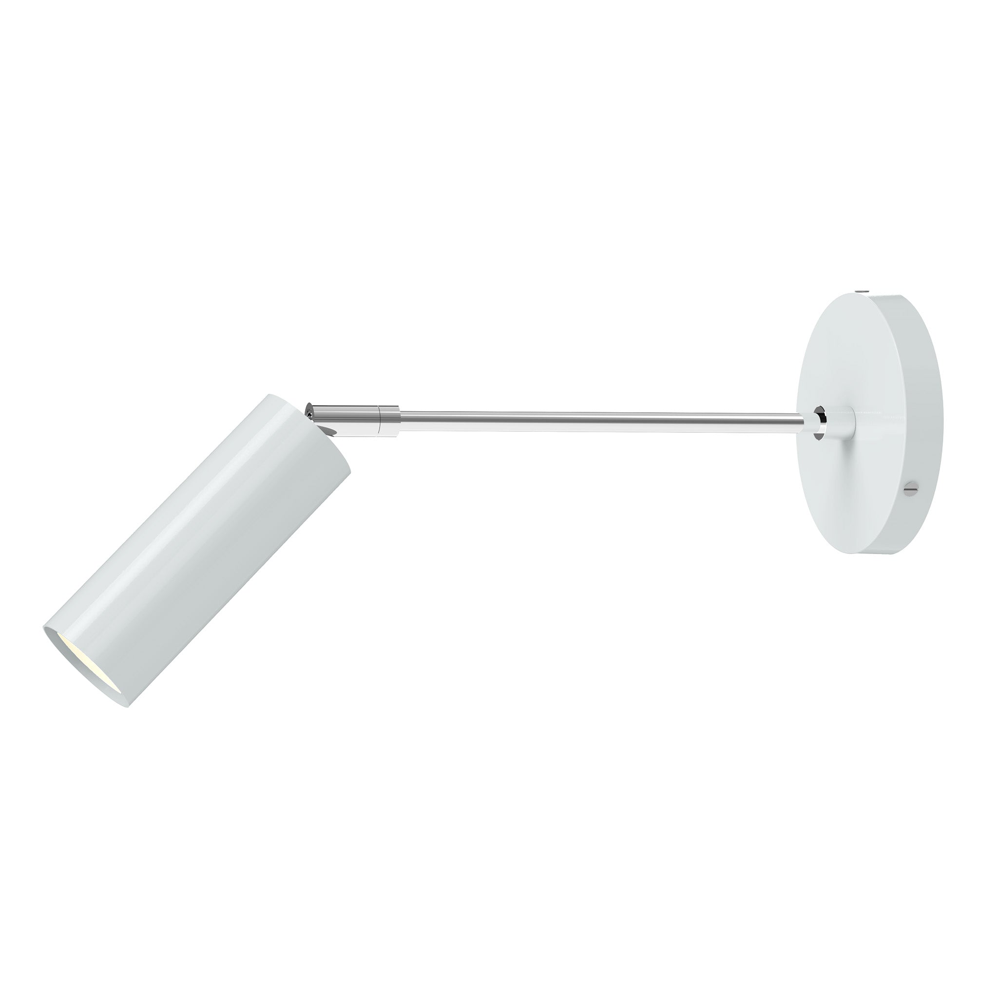 nickel chalk color reader sconce - 10" arm dutton brown lighting