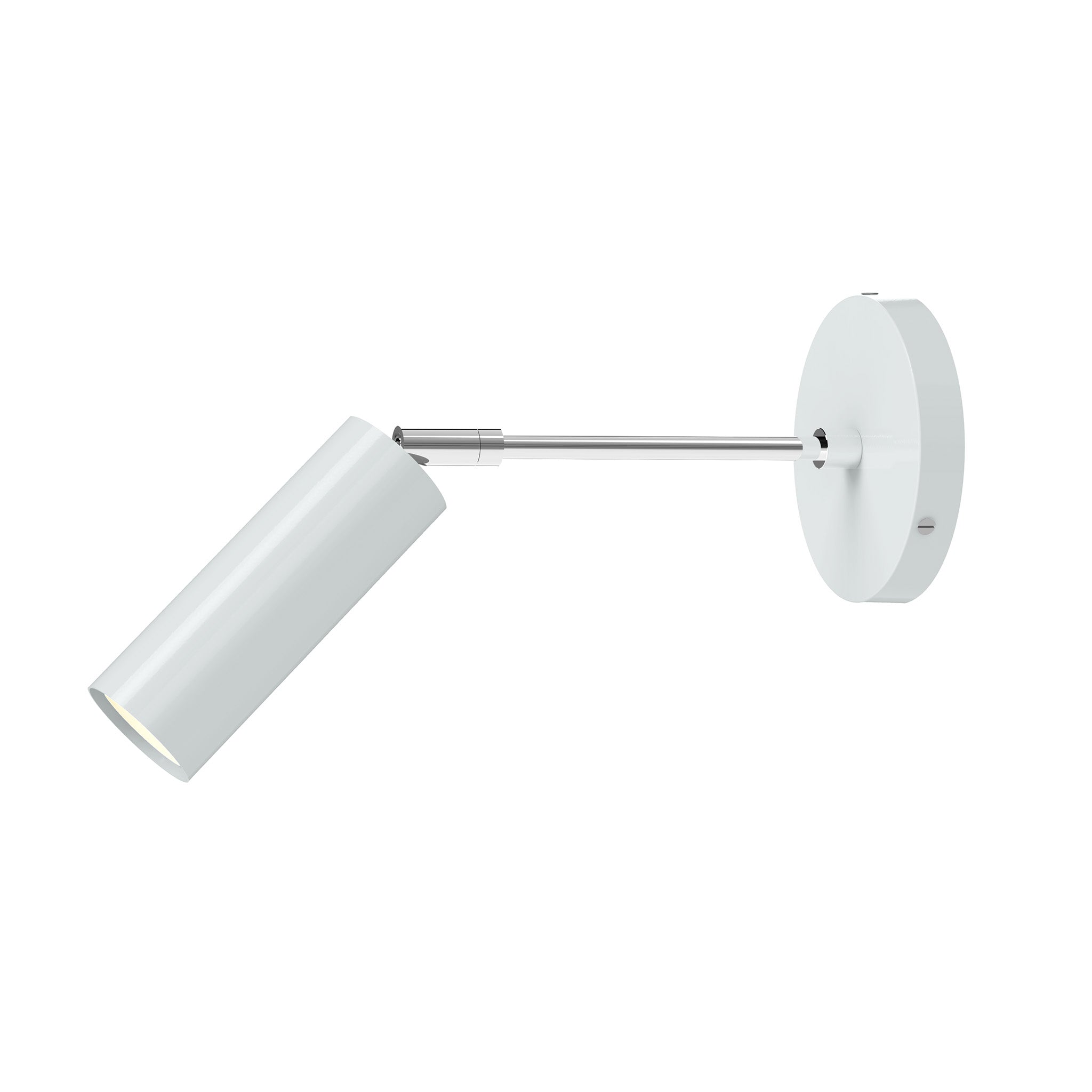 nickel chalk color reader sconce - 6" arm dutton brown lighting
