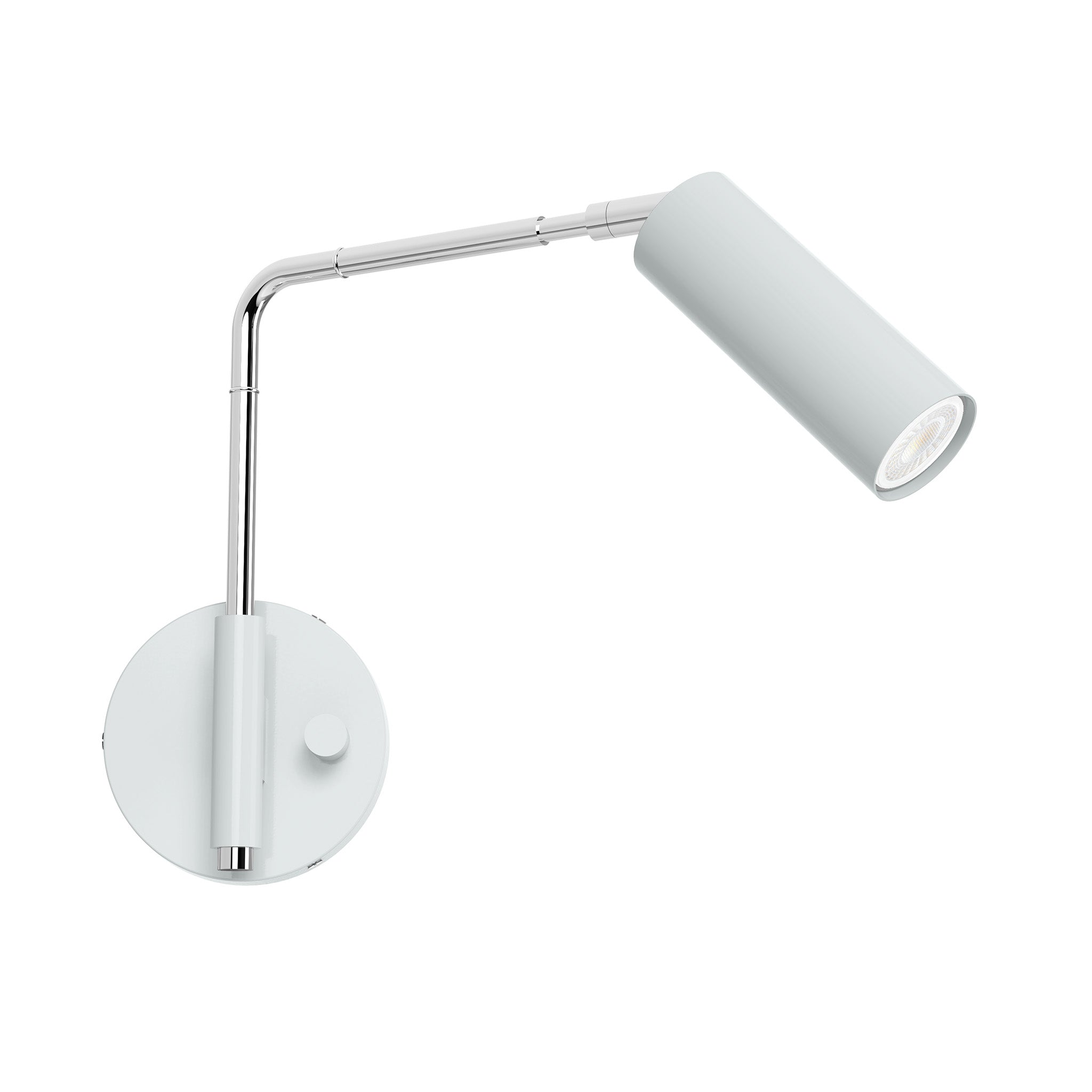 nickel chalk color reader swing arm sconce - 9" arm dutton brown lighting