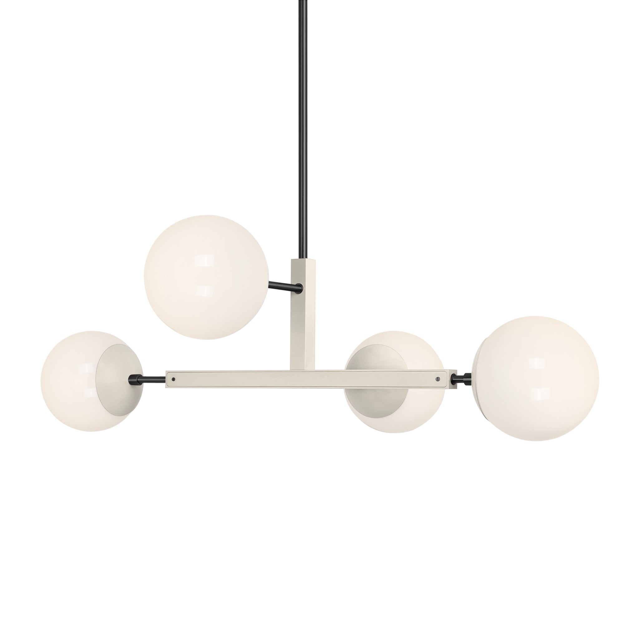 Black and bone color Status chandelier 35" Dutton Brown lighting