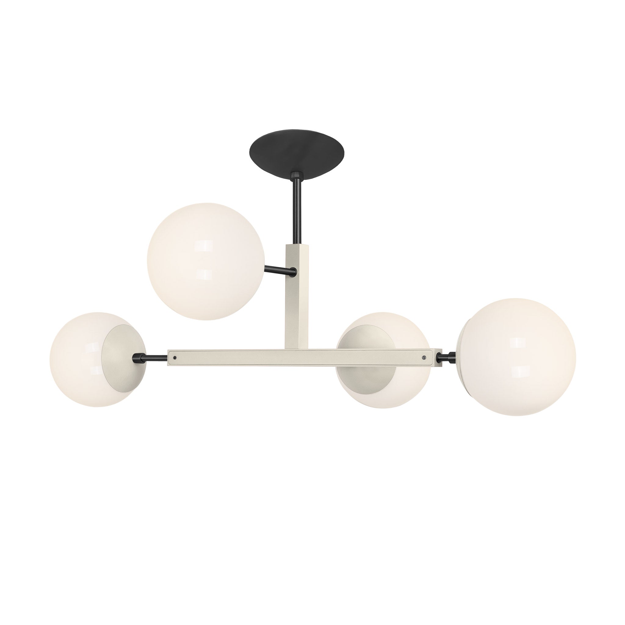 Black and bone color Status flush mount Dutton Brown lighting