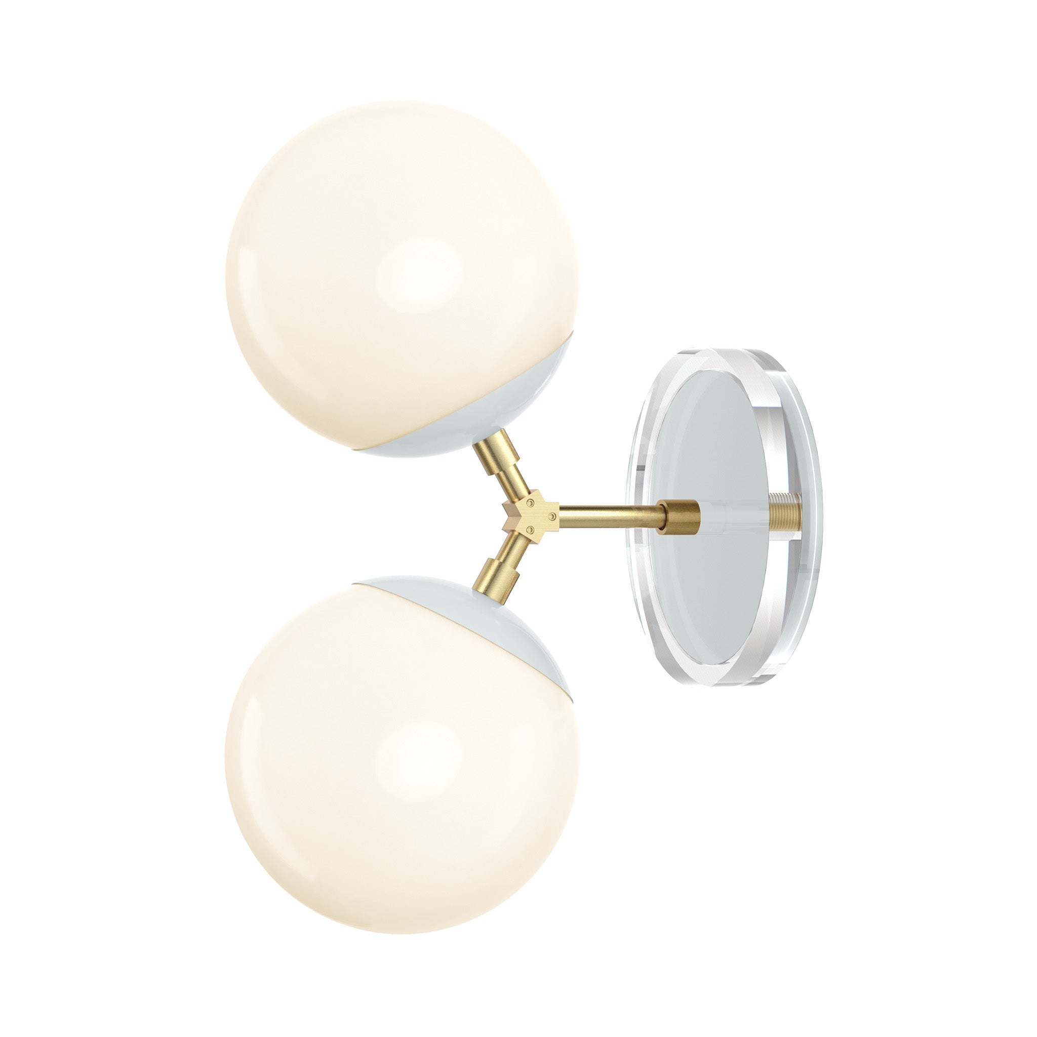 brass chalk color visage sconce 6" dutton brown lighting