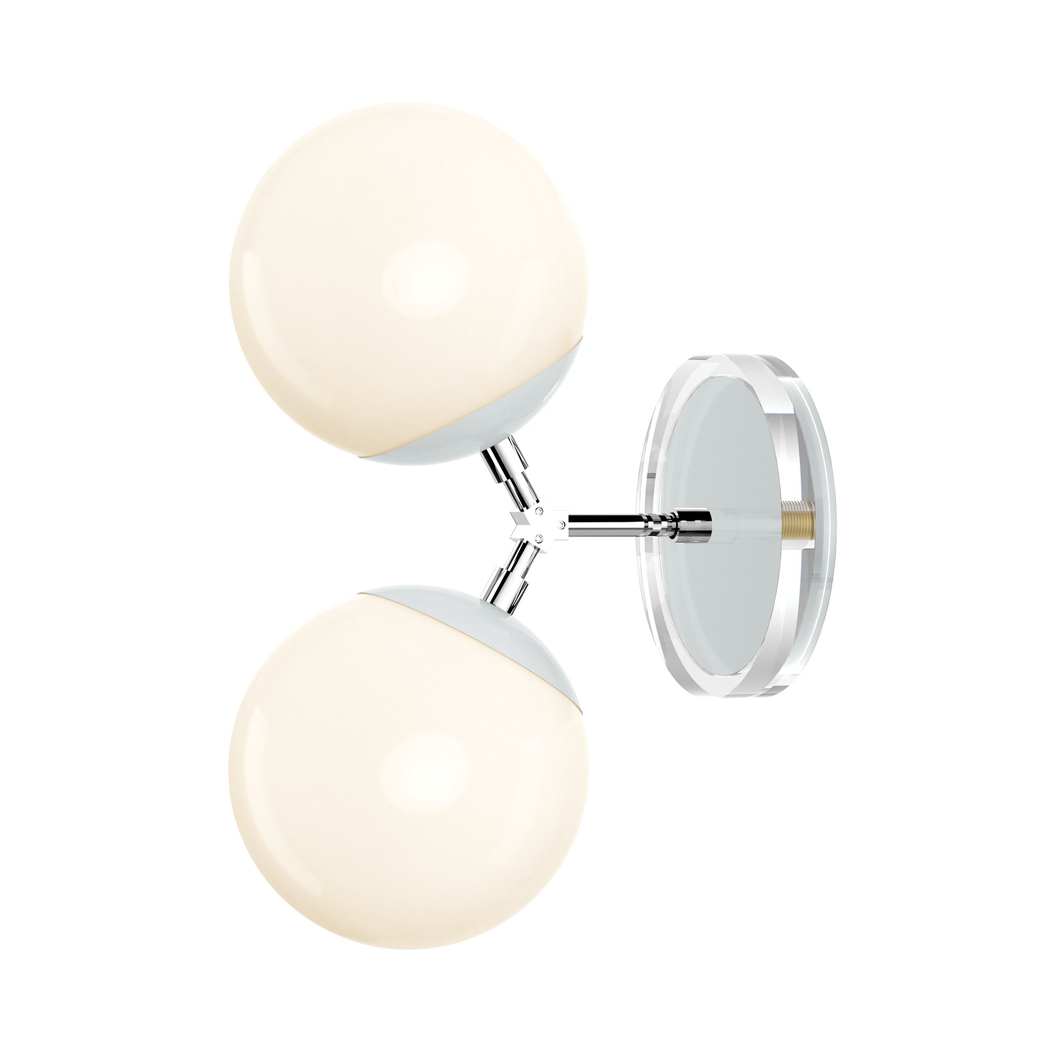 nickel chalk color visage sconce 6" dutton brown lighting