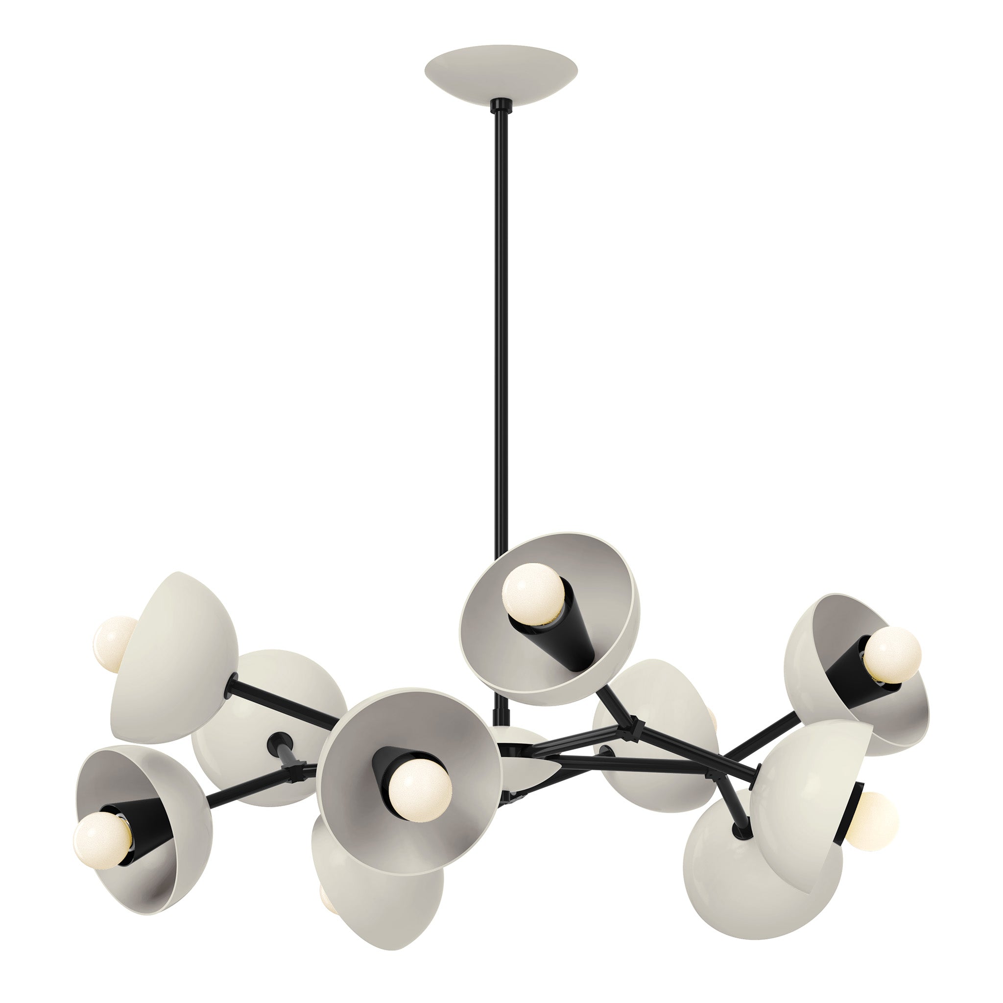 black bone color alegria chandelier 30" dutton brown lighting