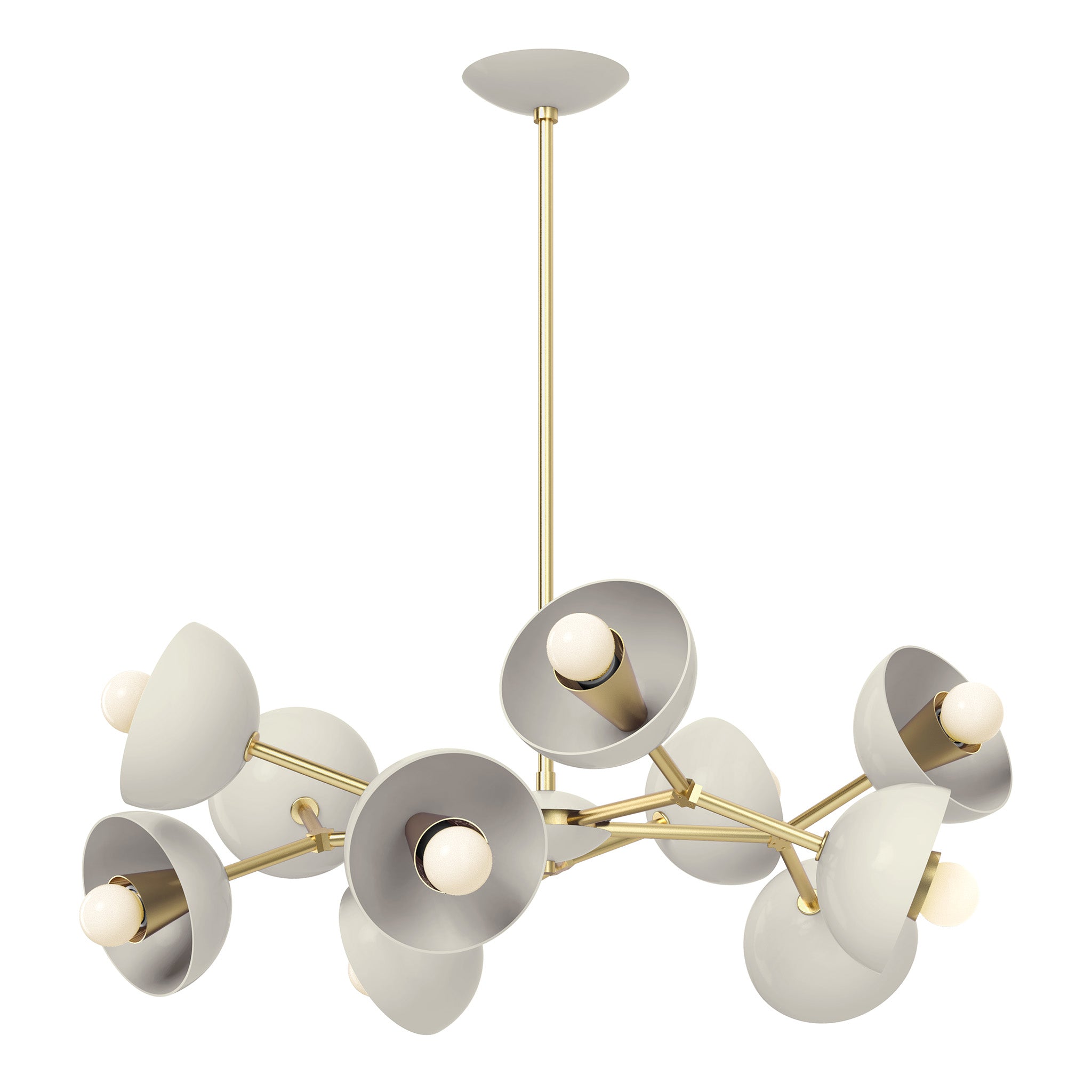 brass bone color alegria chandelier 30" dutton brown lighting