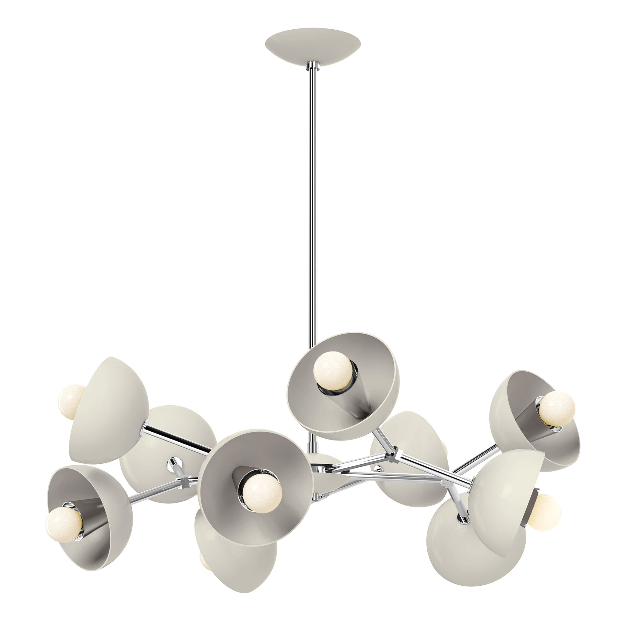 nickel bone color alegria chandelier 30" dutton brown lighting