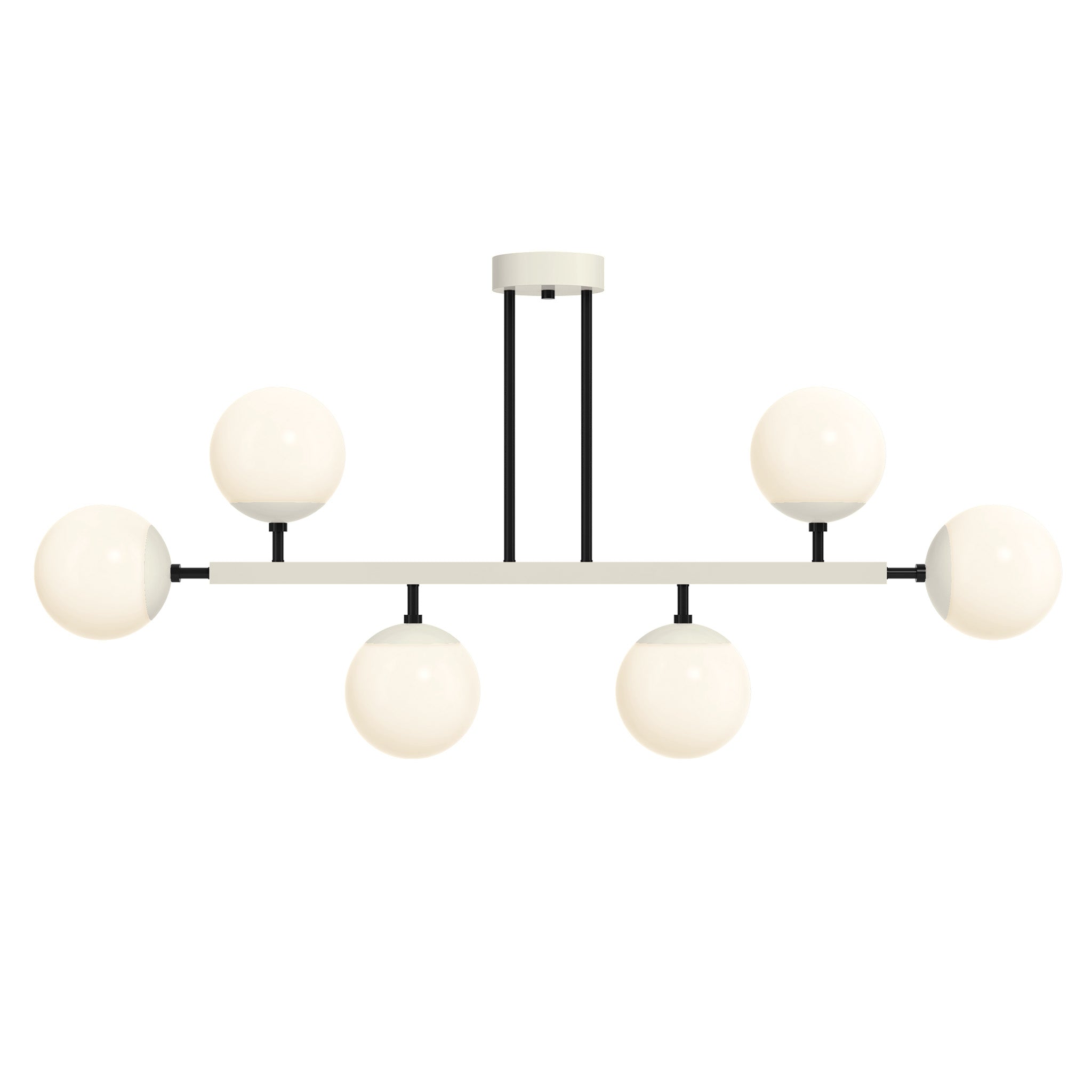 black and bone Color Axia Globe Chandelier 46" Dutton Brown lighting