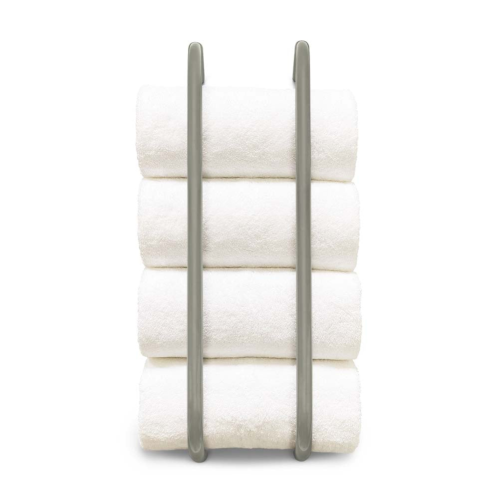 Spa green color Beyond towel rack Dutton Brown hardware