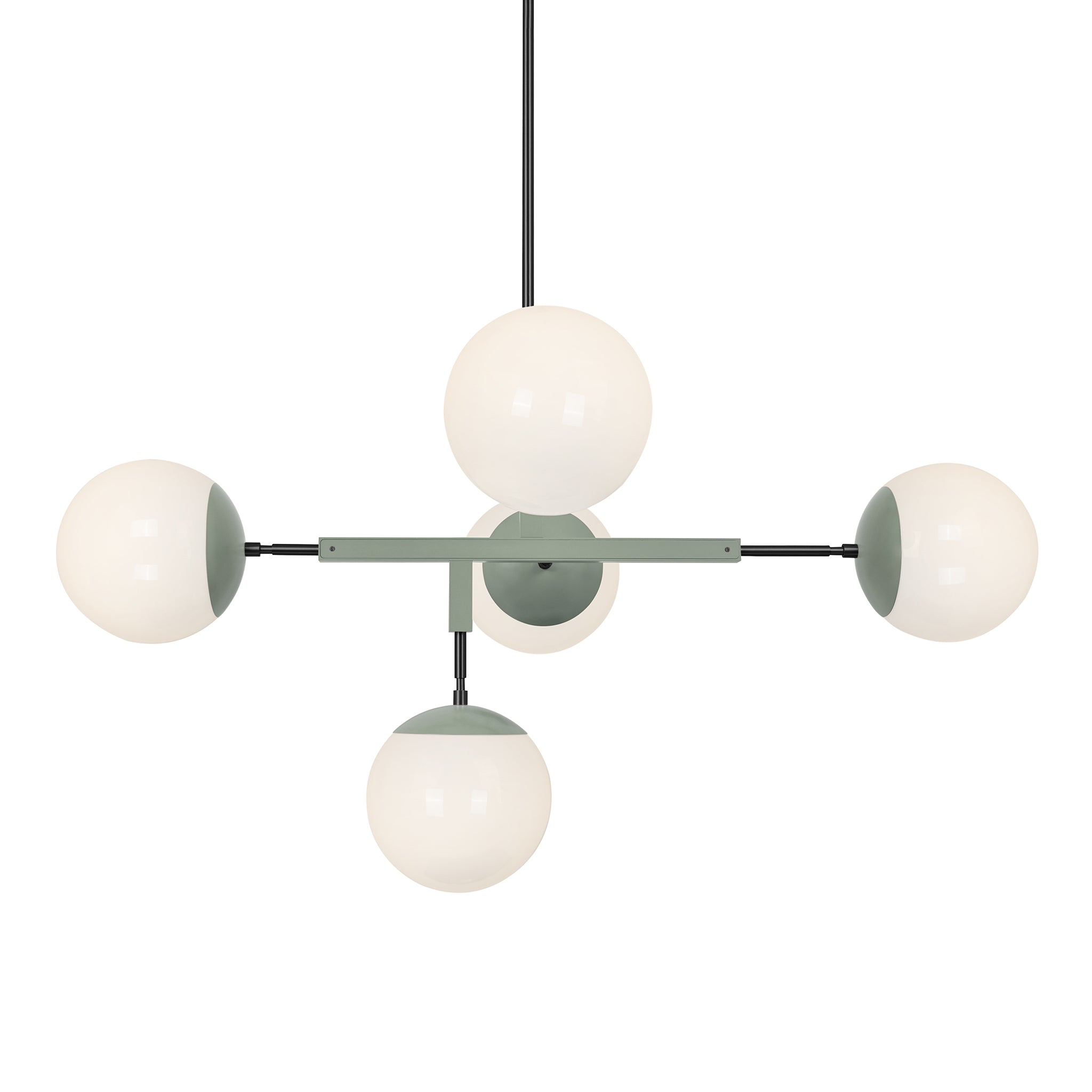 Black and spa color Big Prisma chandelier 42" Dutton Brown lighting