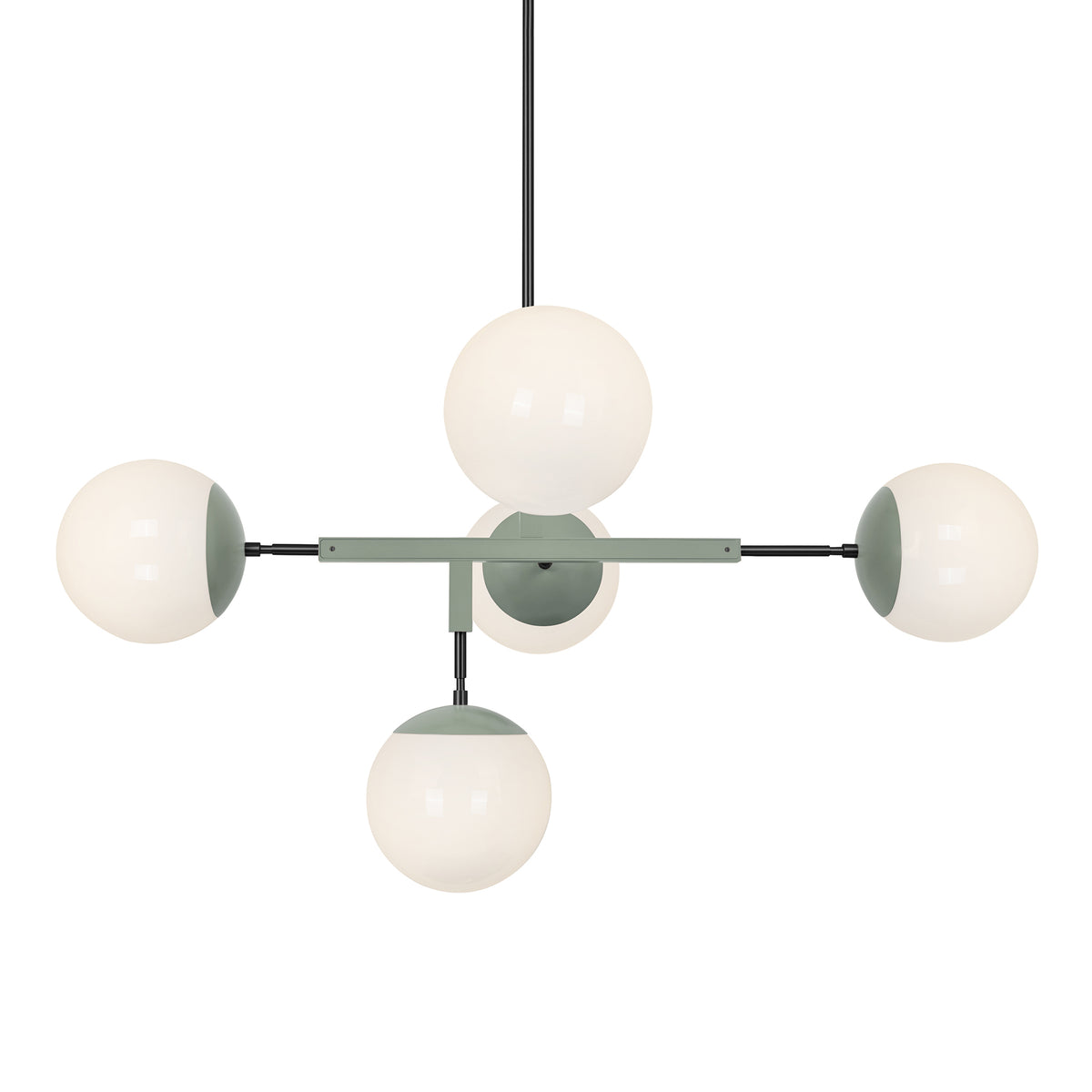 Black and spa color Big Prisma chandelier 42" Dutton Brown lighting