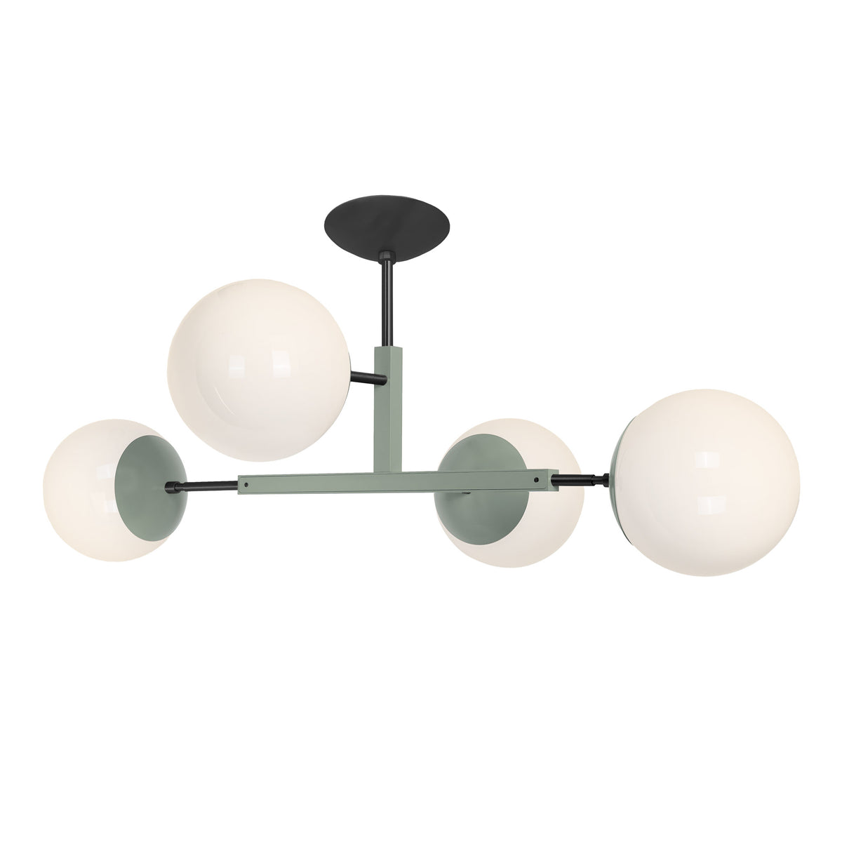 Black and spa color Big Status flush mount Dutton Brown lighting
