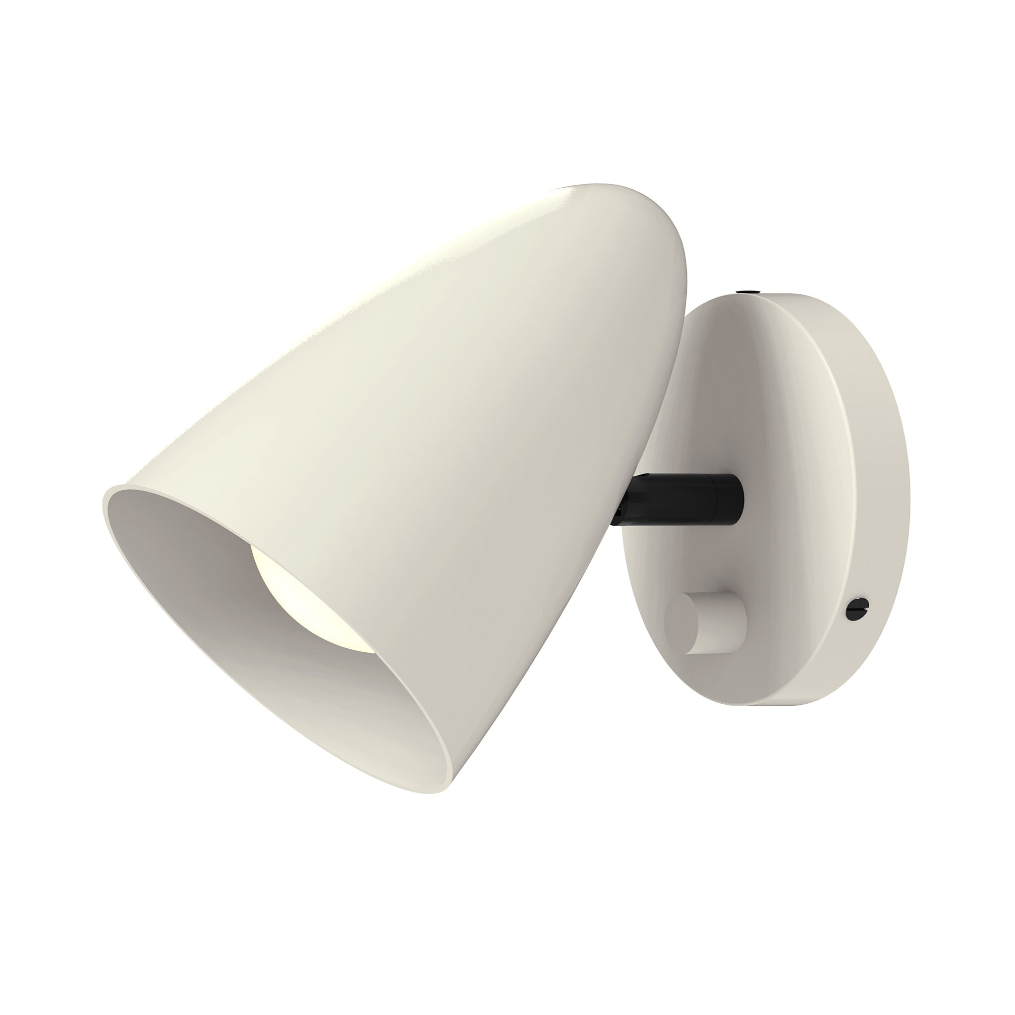 black bone color boom sconce - no arm dutton brown lighting