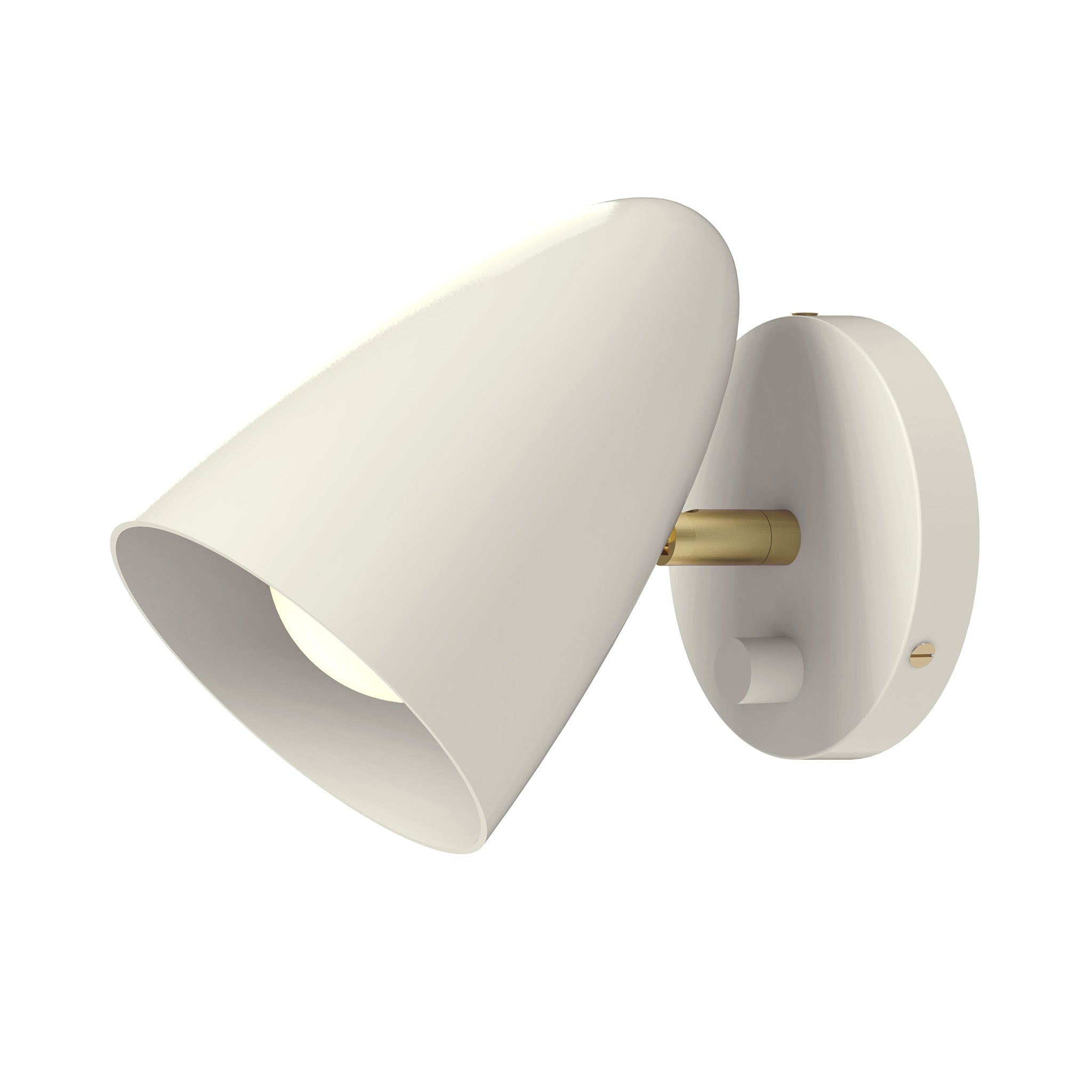 brass bone color boom sconce - no arm dutton brown lighting